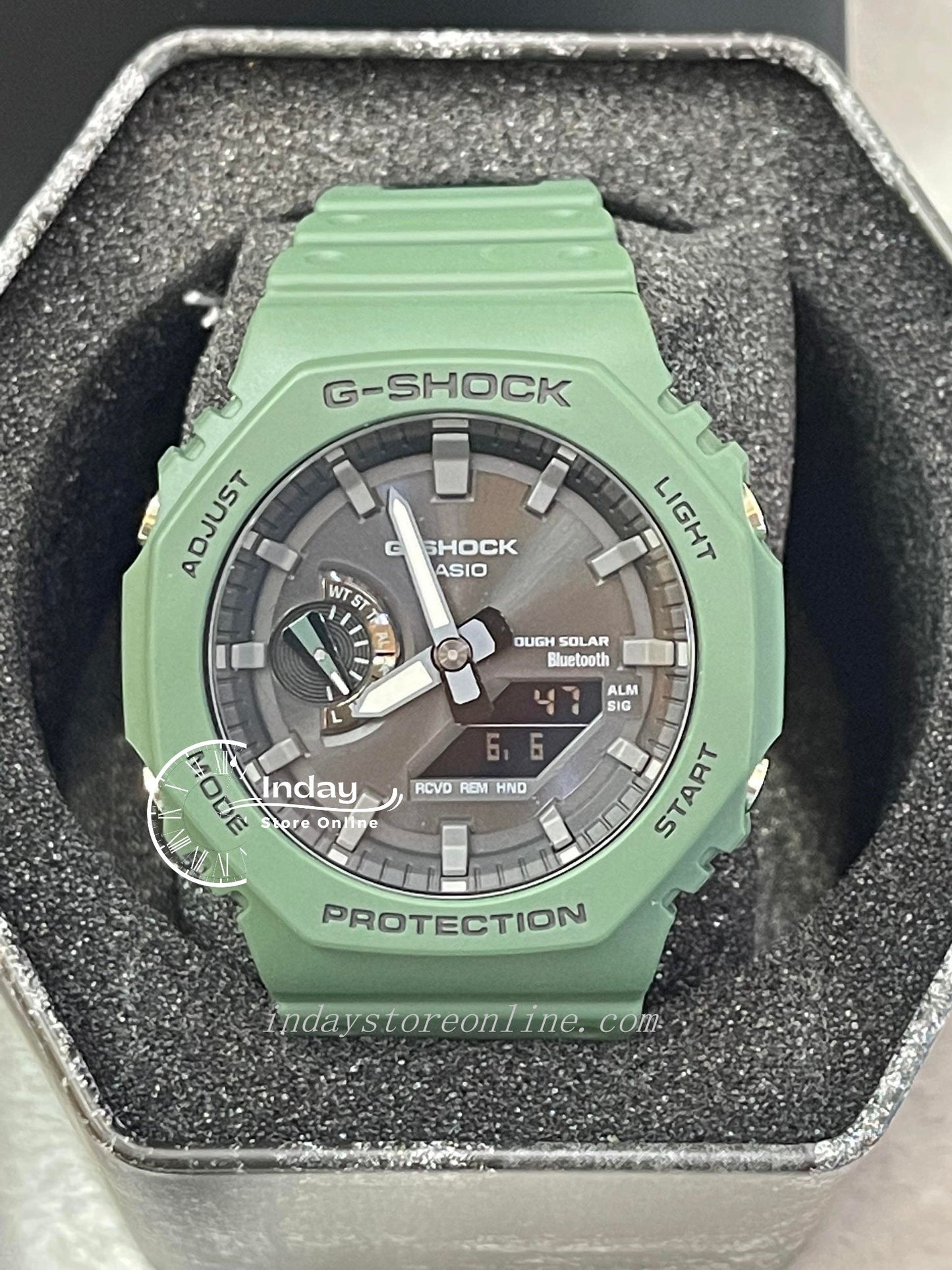 Casio G-Shock Men's Watch GA-B2100-3A Analog-Digital 2100 Series Smartphone Link and Tough Solar power