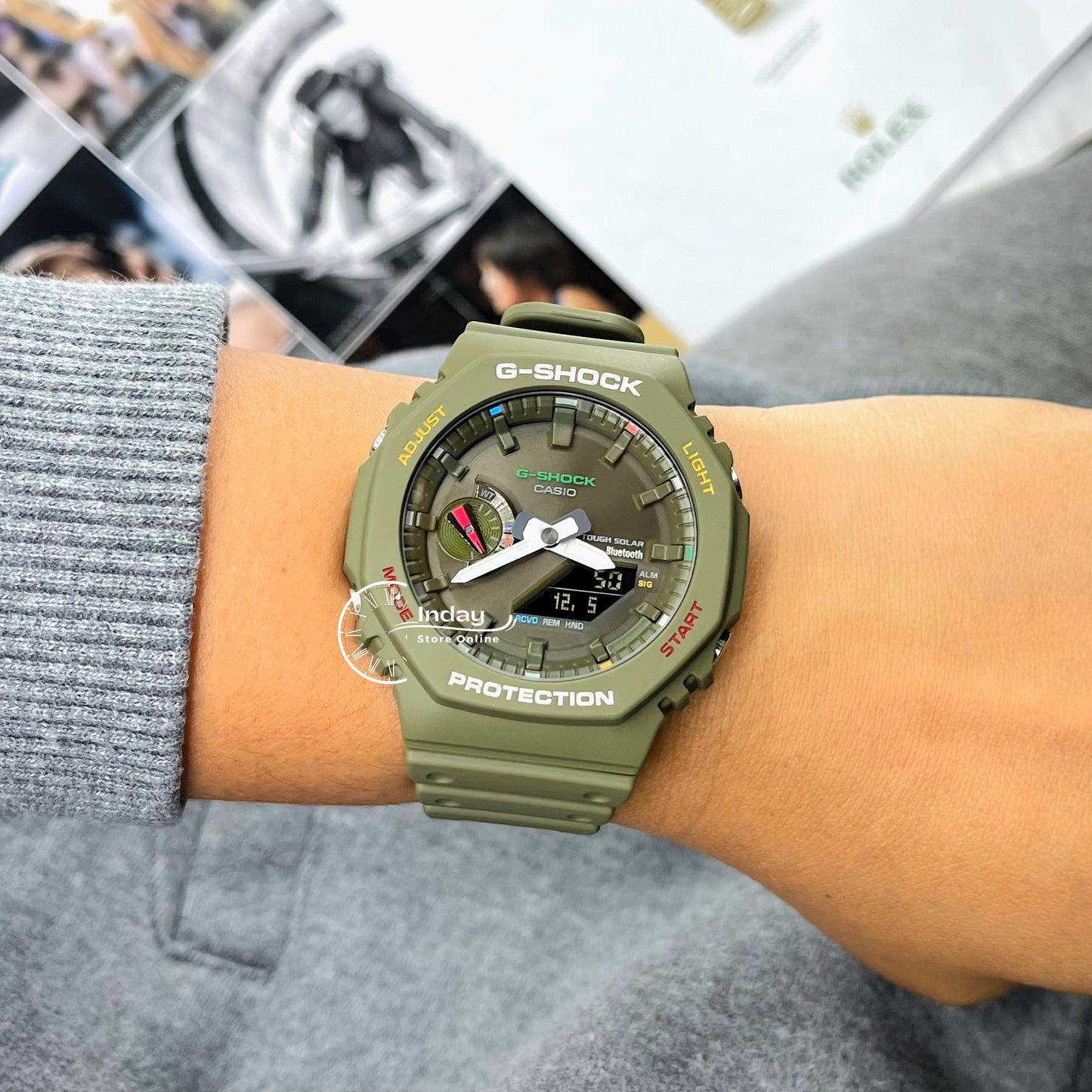 Casio G-Shock Men's Watch GA-B2100FC-3A Analog-Digital 2100 Series Shock Resistant Carbon Core Guard Structure Tough Solar (Solar powered)