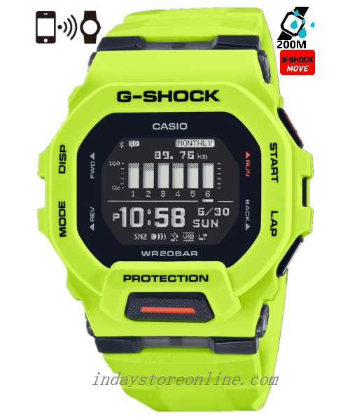 Casio G-Shock Men's Watch GBD-200-9  G-Squad GBD-200 Series Shock Resistant Mobile link (Automatic connection, wireless linking using Bluetooth®)