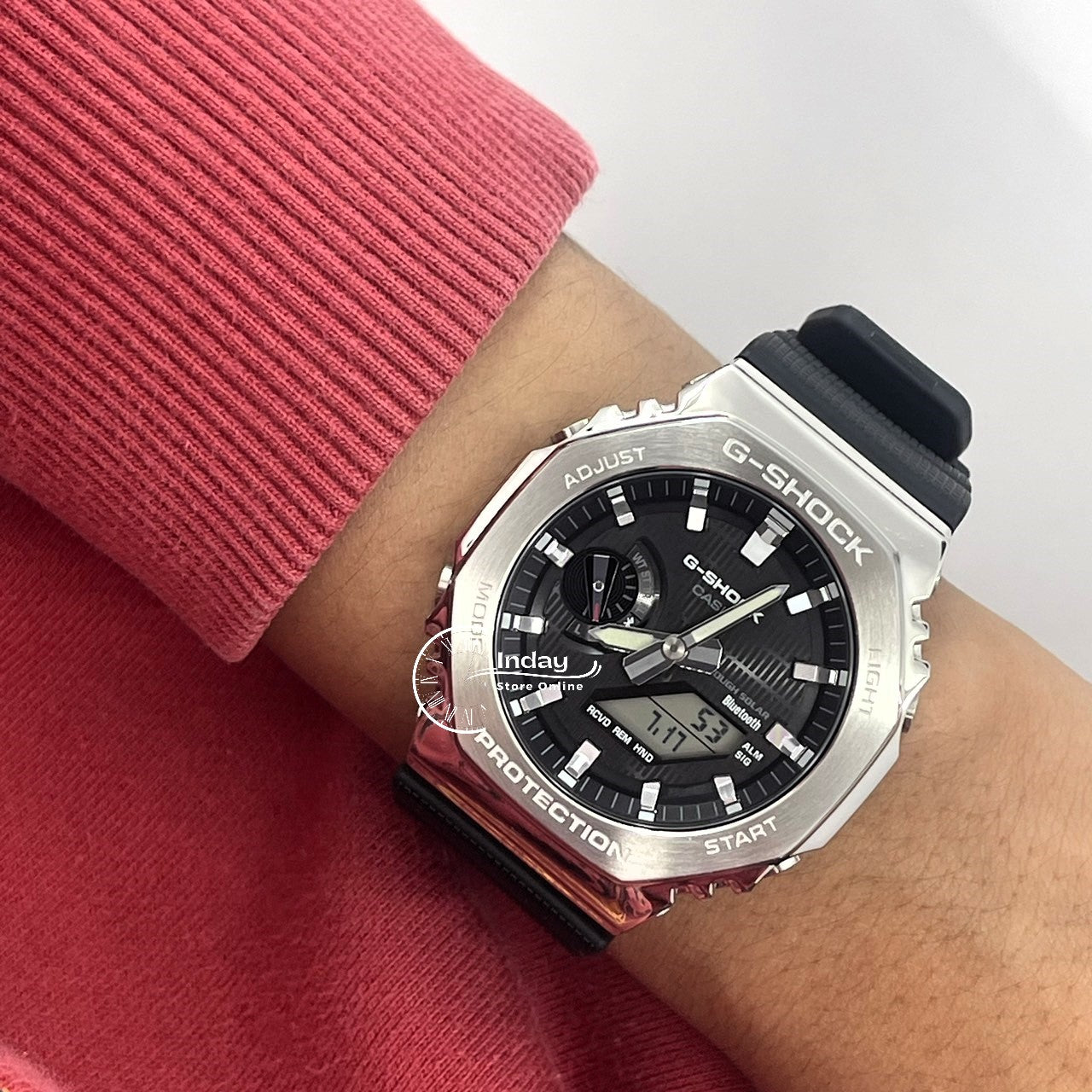 Casio G-Shock G-Steel Men's Watch GBM-2100-1A Shock Resistant Mobile link Bluetooth Tough Solar