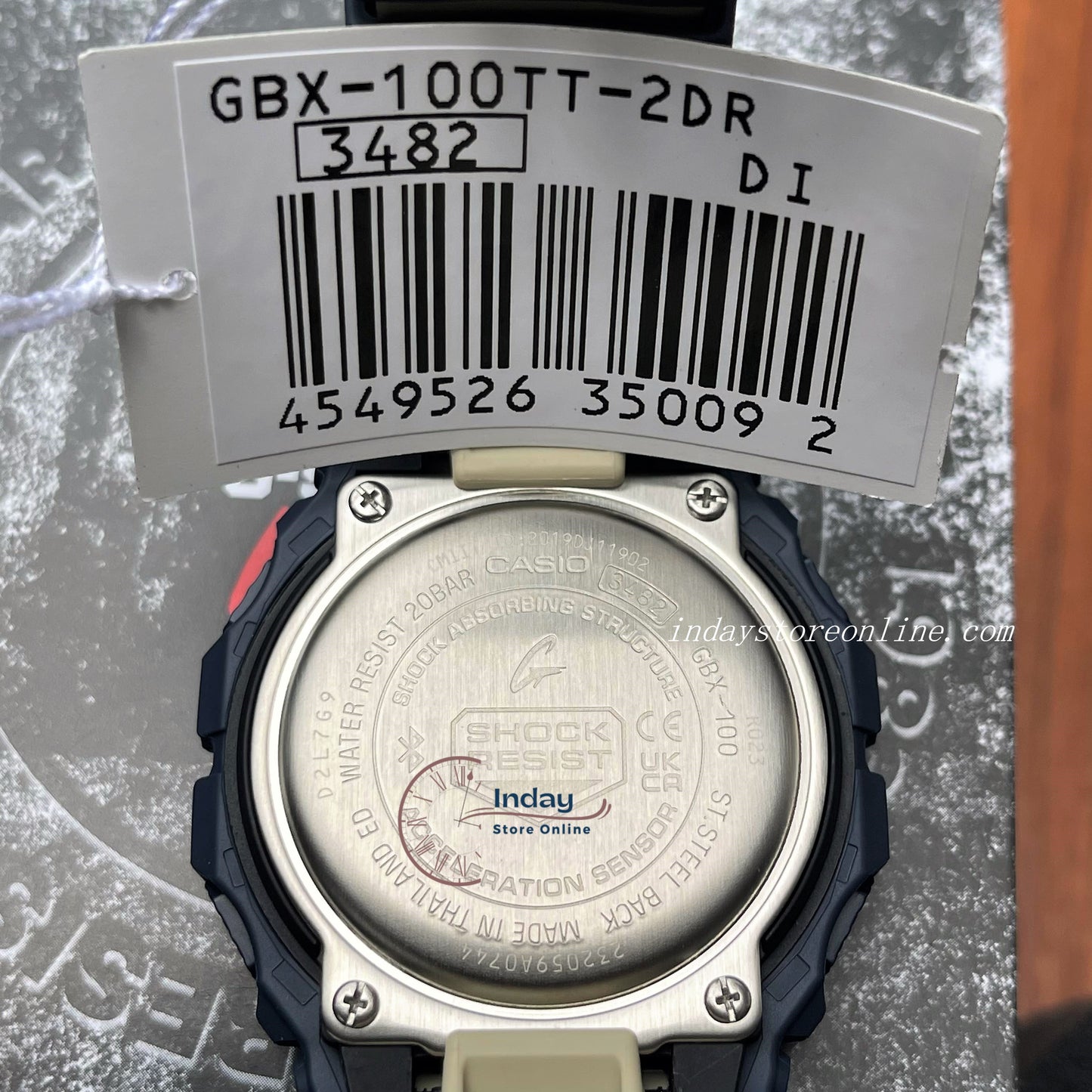 Casio G-Shock Men's Watch GBX-100TT-2 G-Lide GBX-100 Series Sports Watch Mobile link (Wireless linking using Bluetooth®)