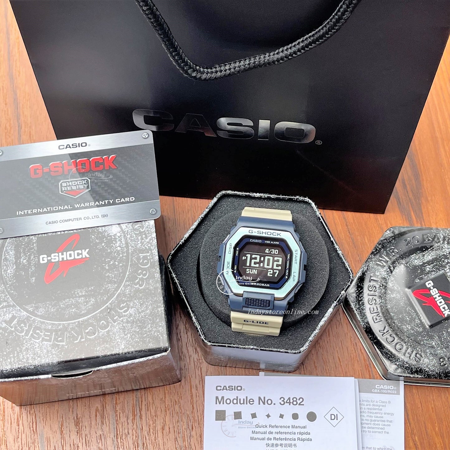Casio G-Shock Men's Watch GBX-100TT-2 G-Lide GBX-100 Series Sports Watch Mobile link (Wireless linking using Bluetooth®)