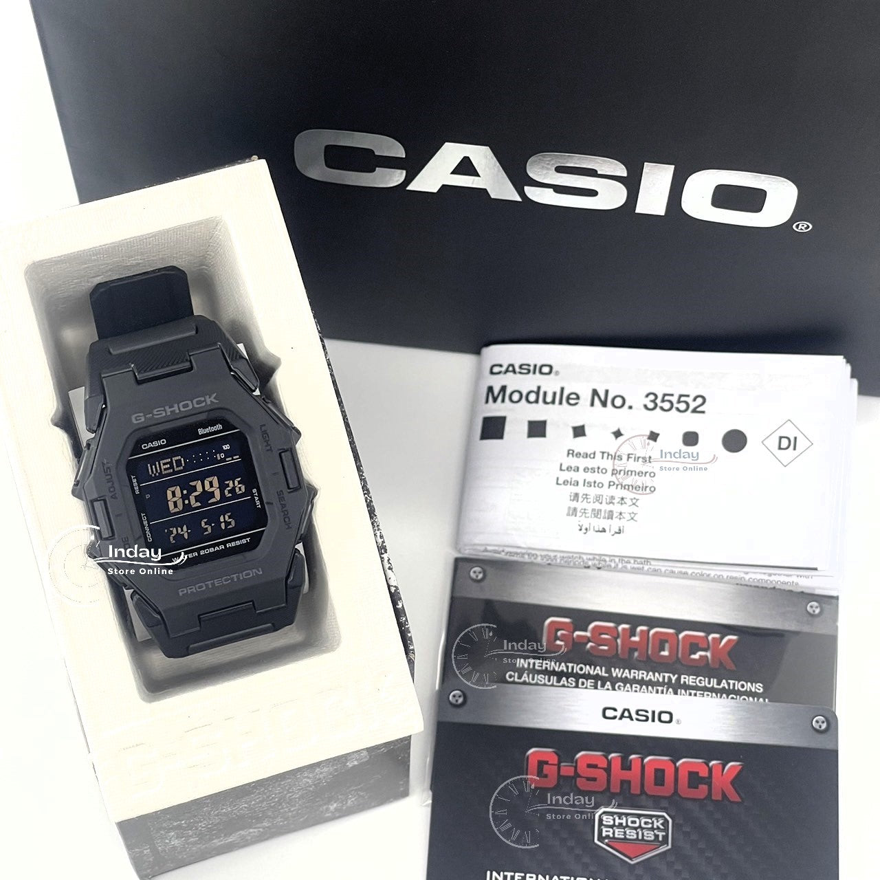 Casio G-Shock Men's Watch GD-B500-1 Resin Band Mineral Glass Shock Resistant Mobile link Bluetooth