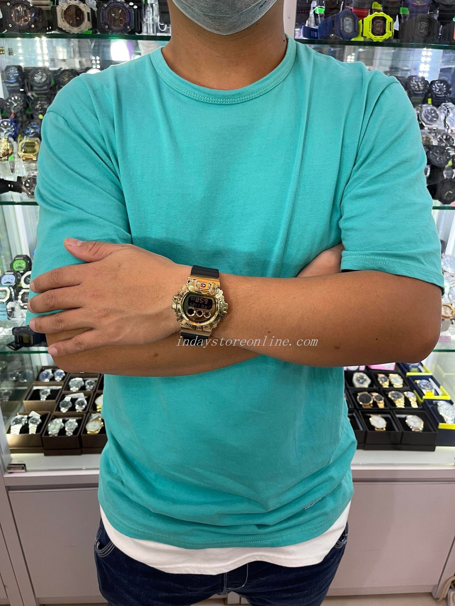 Casio G-Shock Men's Watch GM-6900G-9 Digital 6900 Series Resin Band Shock Resistant Mineral Glass