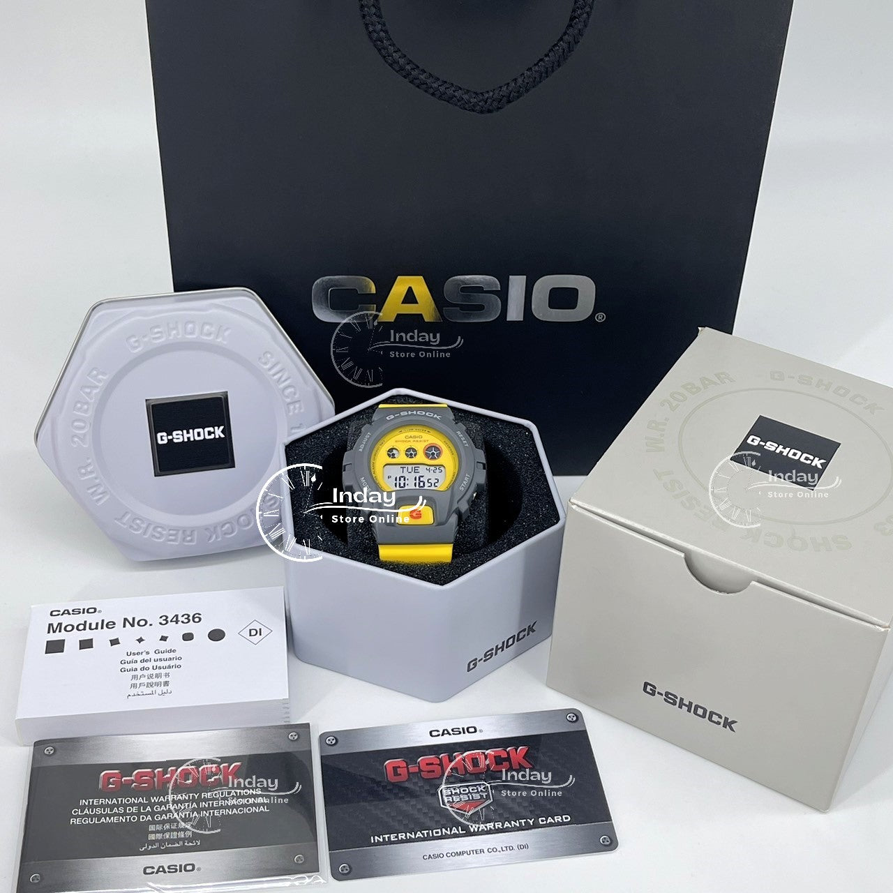 Casio G-Shock Women's Watch GMD-S6900Y-9 Digital Resin Band Shock Resistant Mineral Glass