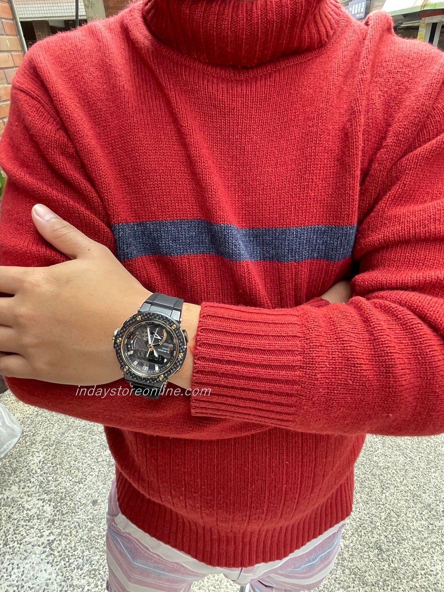 Casio G-Shock G-Steel Men's Watch GST-B200X-1A9 Analog-Digital GST-B200 Series Shock Resistant Carbon Core Guard Structure