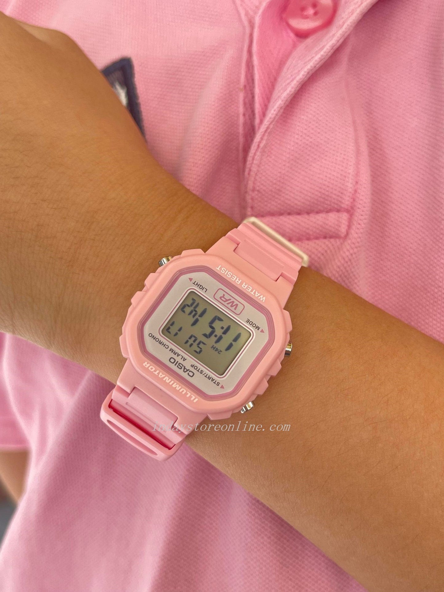Casio Digital Women's Watch LA-20WH-4A1 Digital Resin Pink Color Band Resin Glass