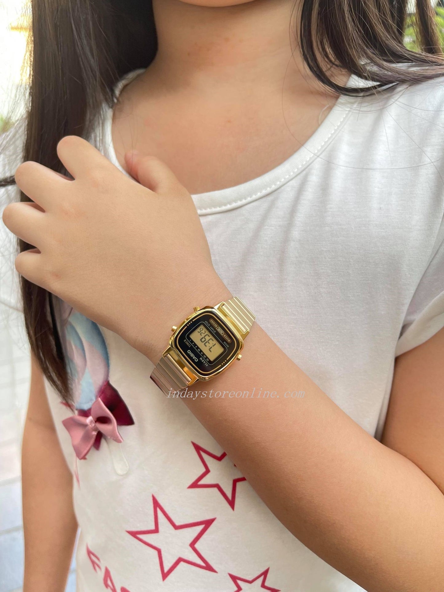 Casio Vintage Women's Watch LA670WGA-1 Best Seller Gold Plated Stainless Steel Self-adjustable Band