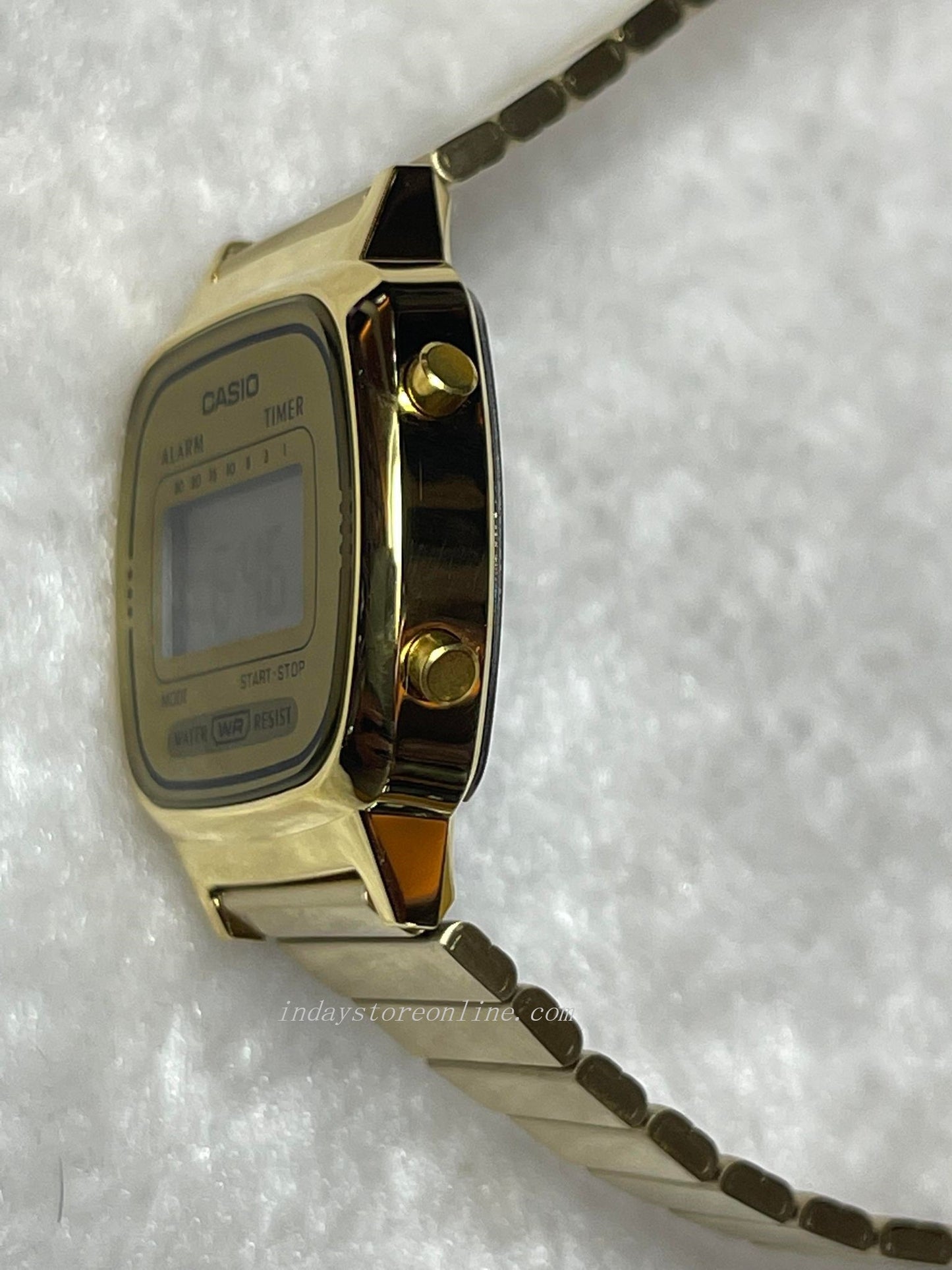 Casio Vintage Women's Watch LA670WGA-9D Best Seller Gold Plated Stainless Steel Self-adjustable Band