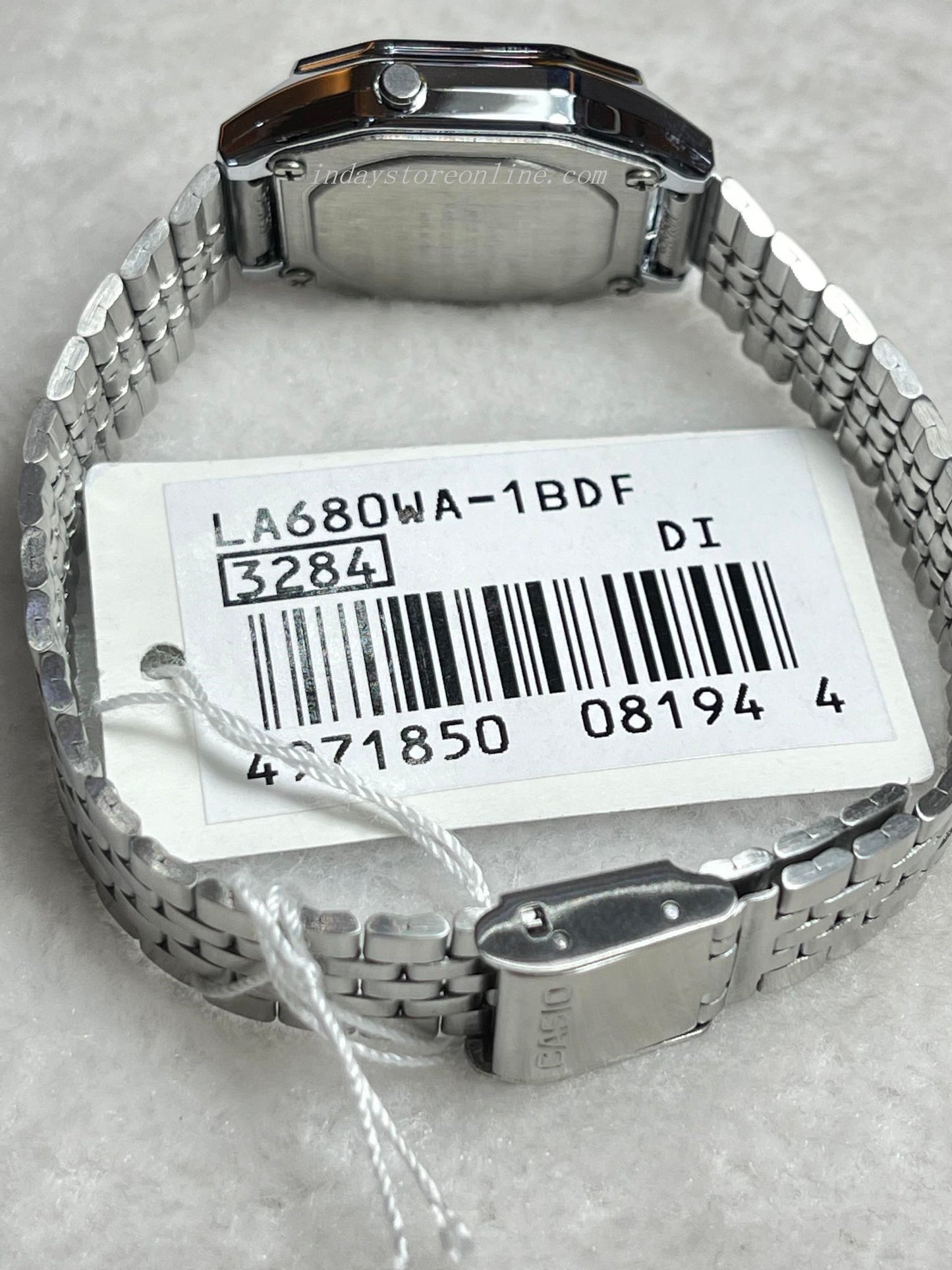Casio Vintage Women's Watch LA680WA-1B Silver Plated Stainless Steel Self-adjustable Band