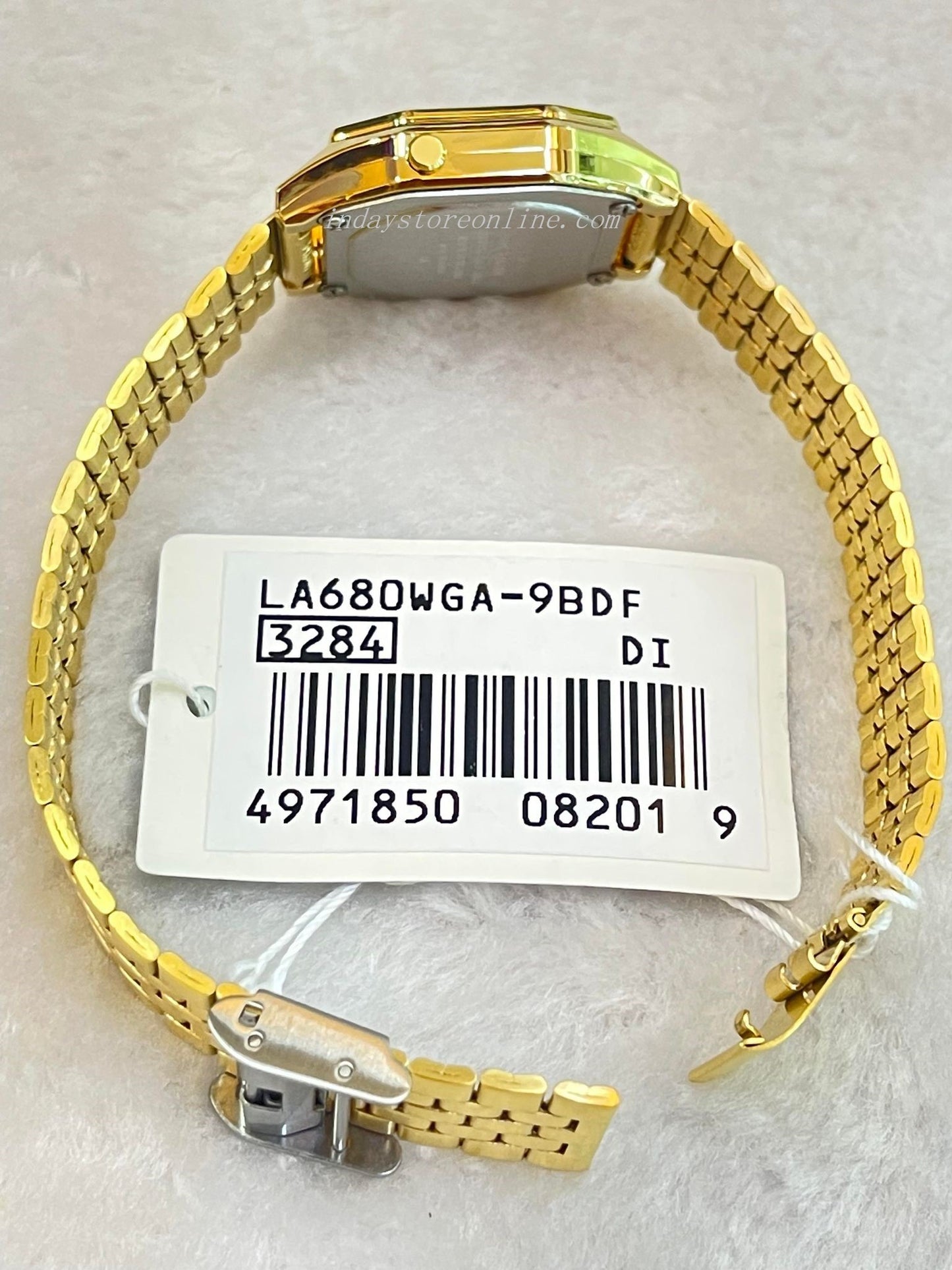Casio Vintage Women's Watch LA680WGA-9B Gold Plated Stainless Steel Strap Self-adjustable Band