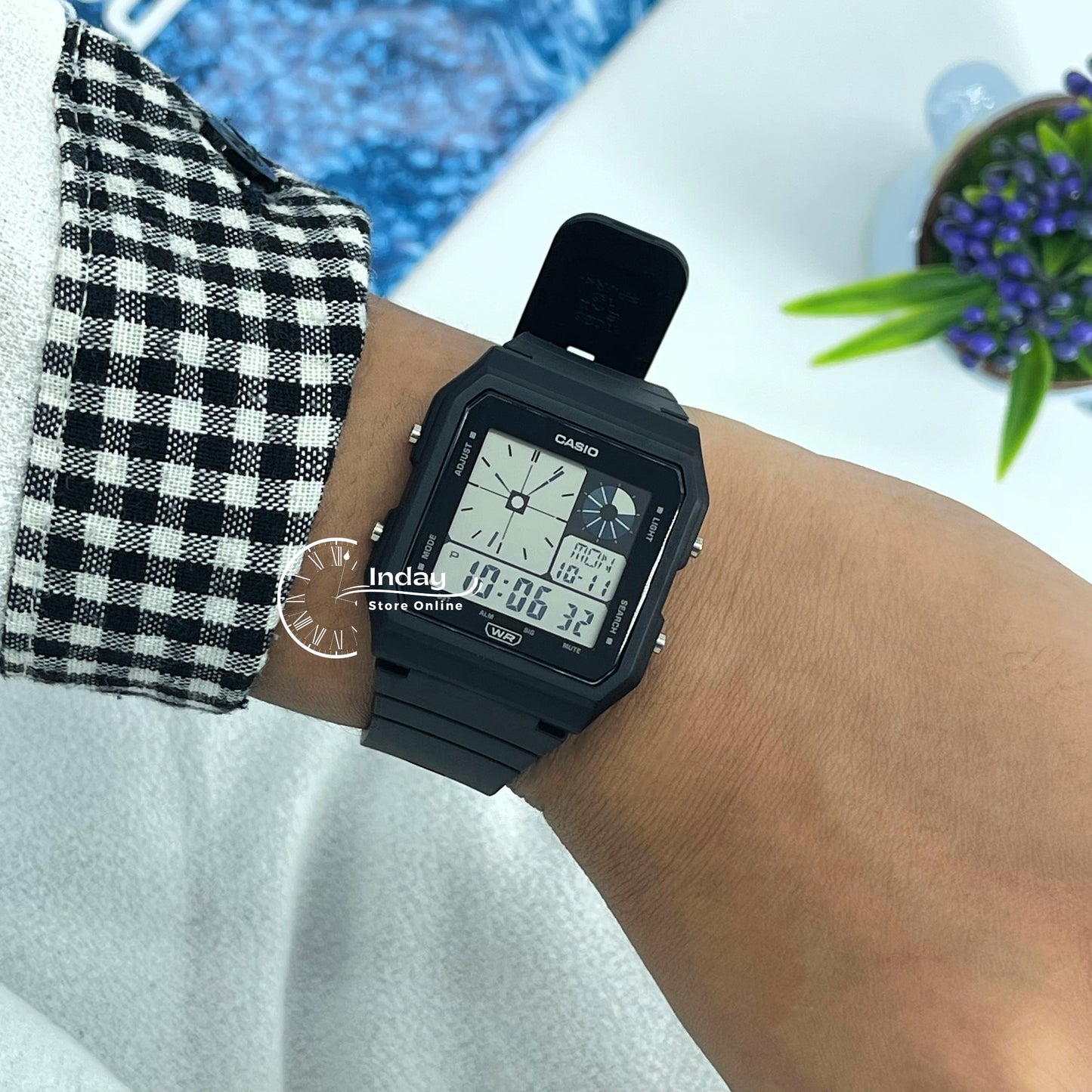 Casio Digital Unisex Watch LF-20W-1A Black Color Resin Strap