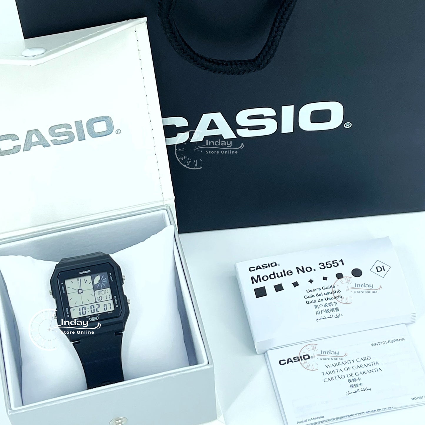 Casio Digital Unisex Watch LF-20W-1A Black Color Resin Strap