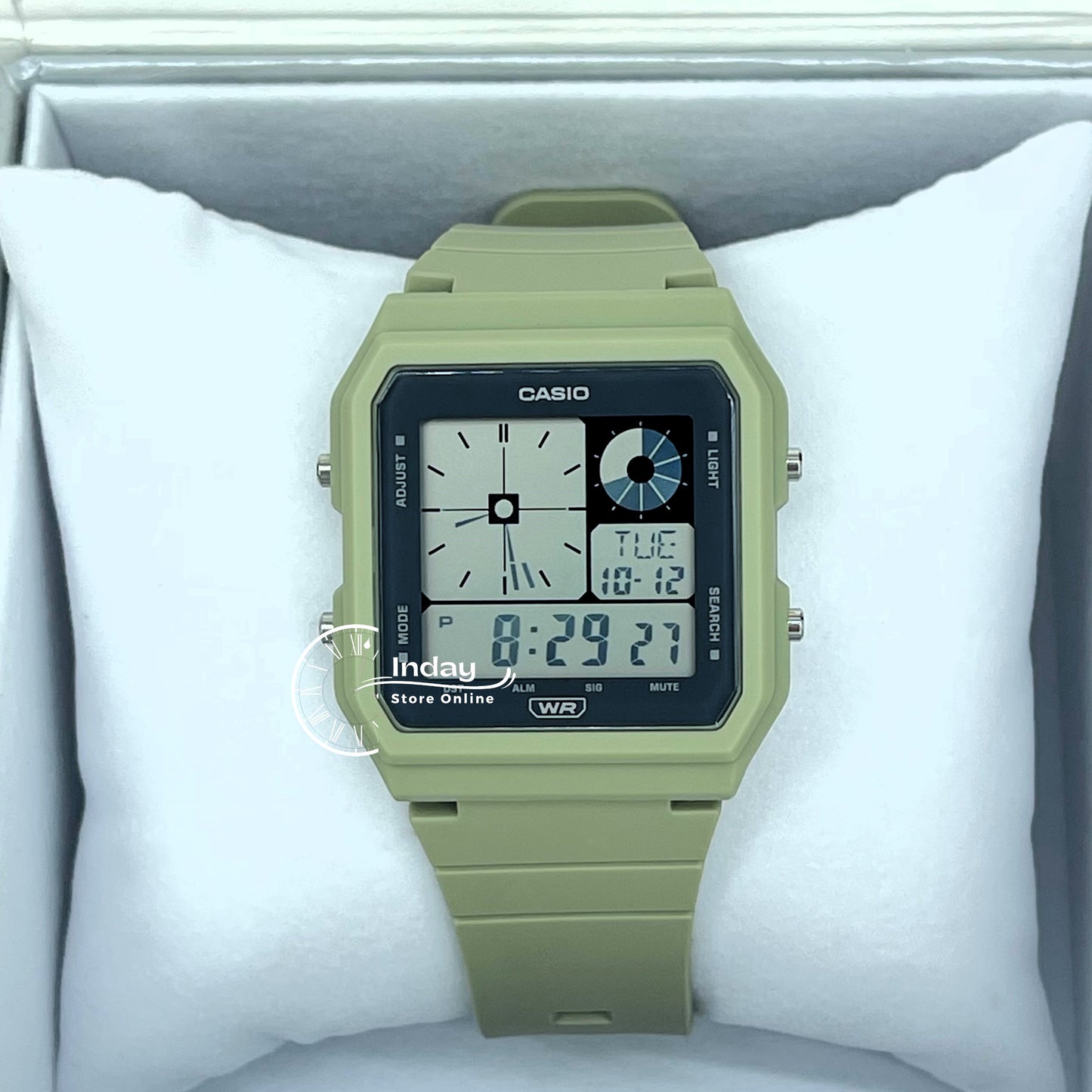 Casio Digital Unisex Watch LF-20W-3A Green Color Resin Strap