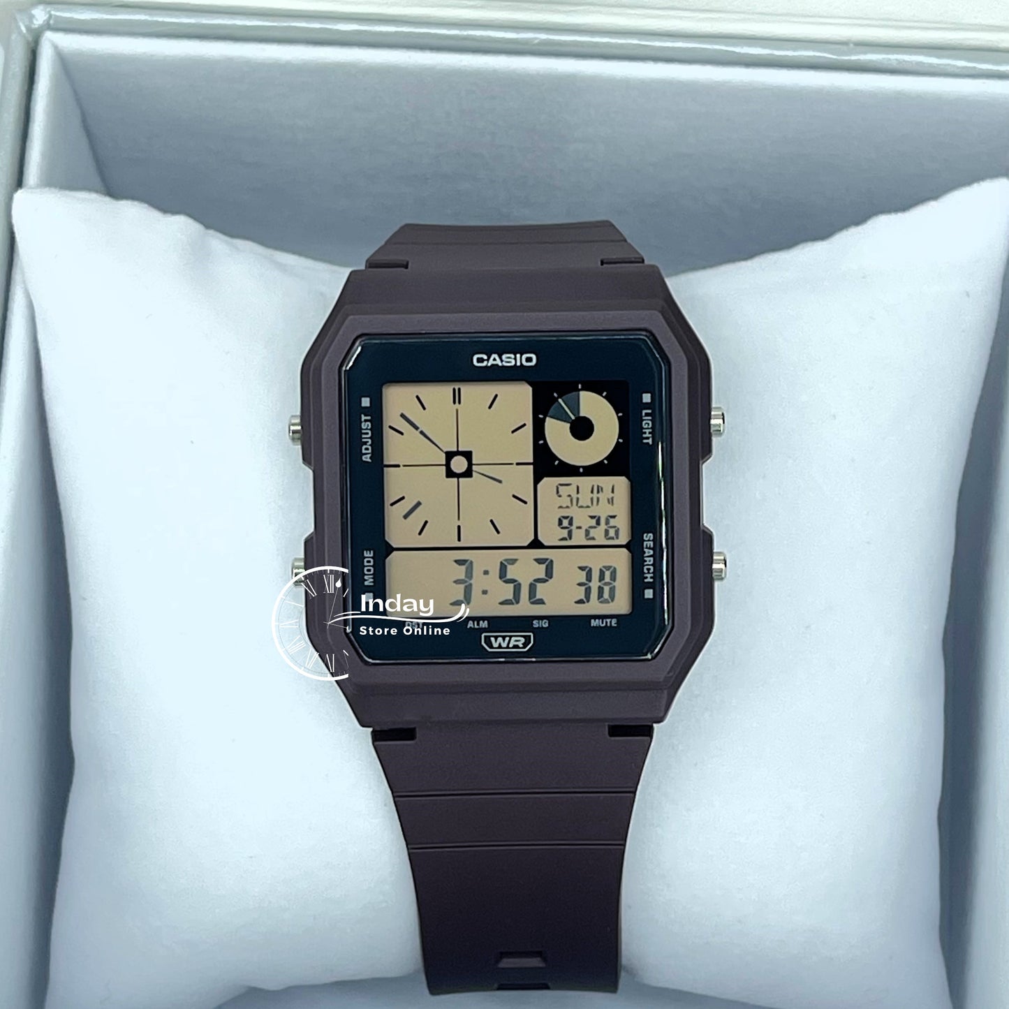 Casio Digital Unisex Watch LF-20W-5A Maroon Color Resin Strap