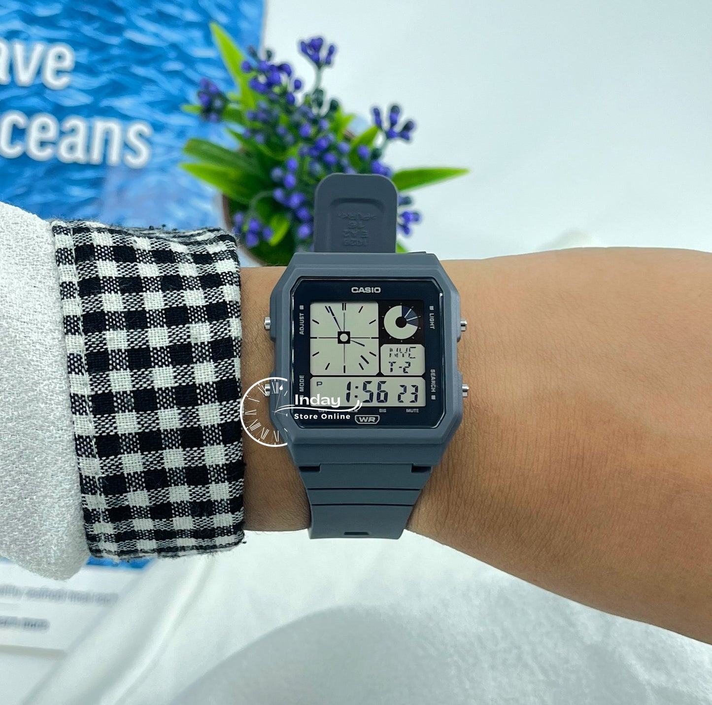 Casio Digital Unisex Watch LF-20W-8A2 Digital Resin Band Resin Glass