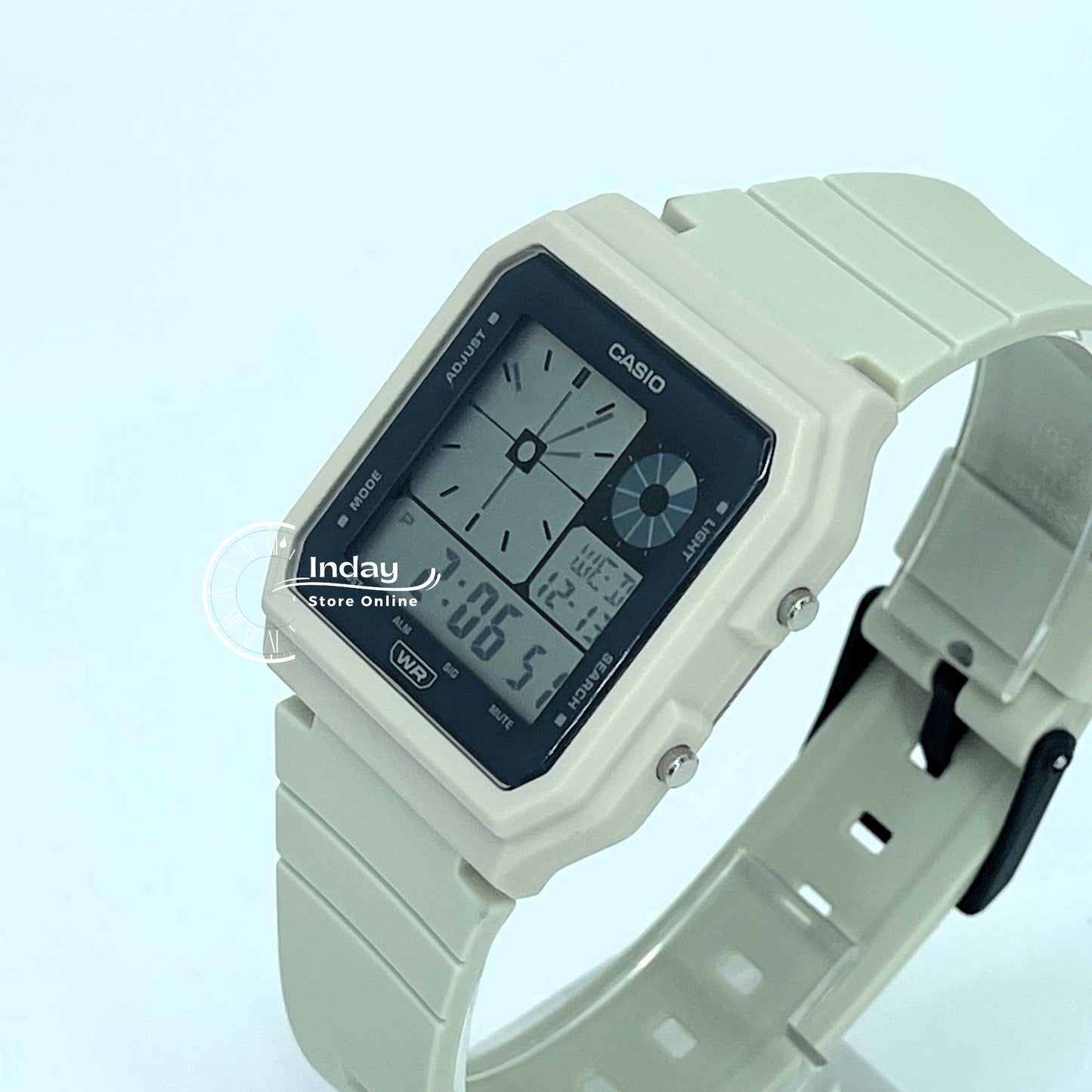 Casio Digital Unisex Watch LF-20W-8A Cream Color Resin Band
