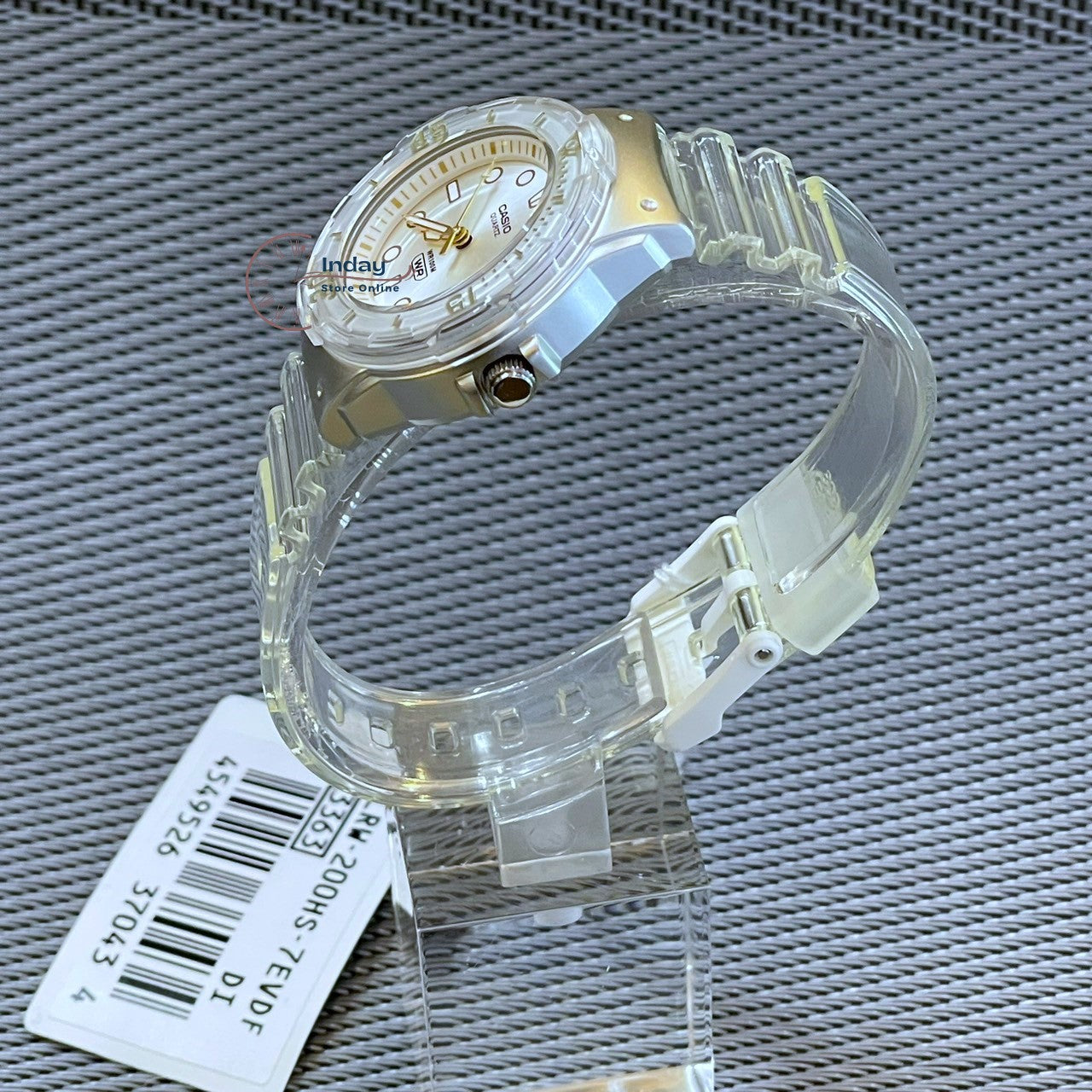 Casio Analog Women's Watch LRW-200HS-7E Resin Band Resin Glass Transparent Color