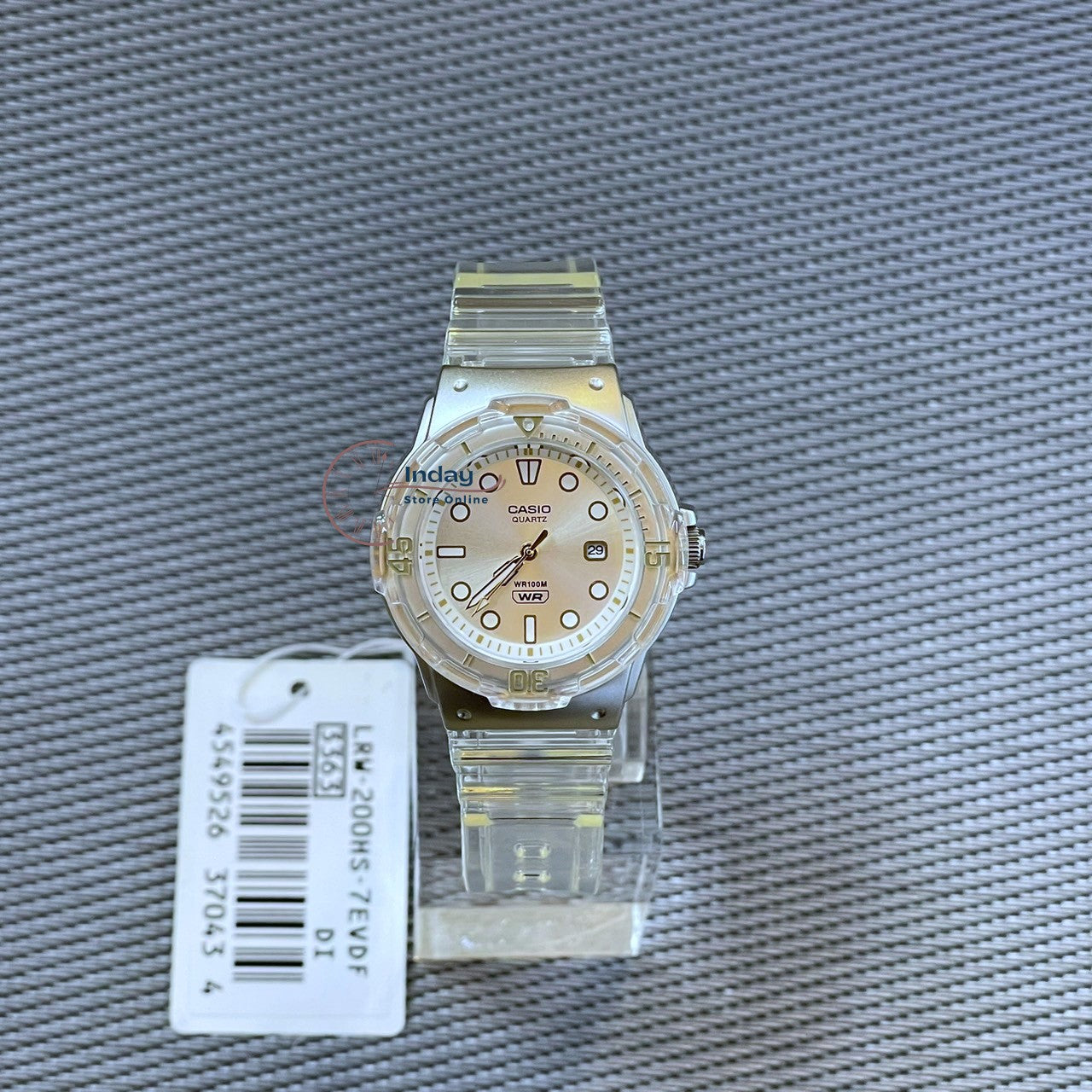 Casio Analog Women's Watch LRW-200HS-7E Resin Band Resin Glass Transparent Color