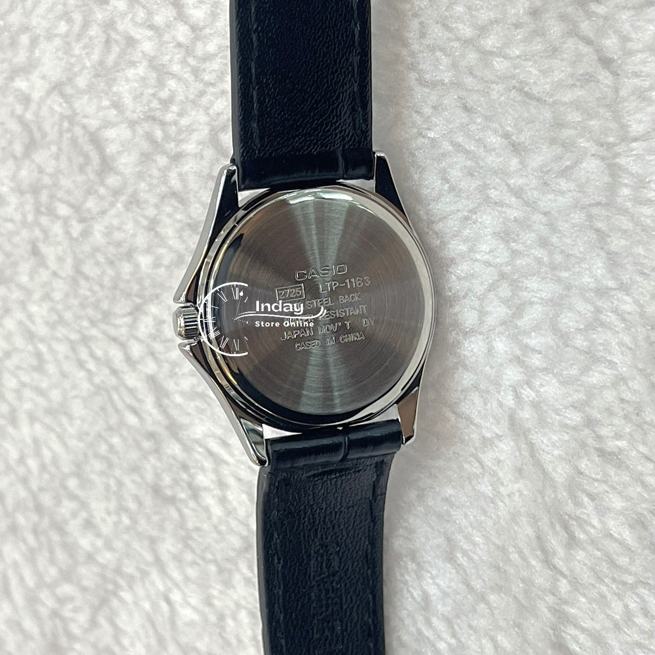 Casio Fashion Women's Watch LTP-1183E-7A Mineral glass Black Leather Strap