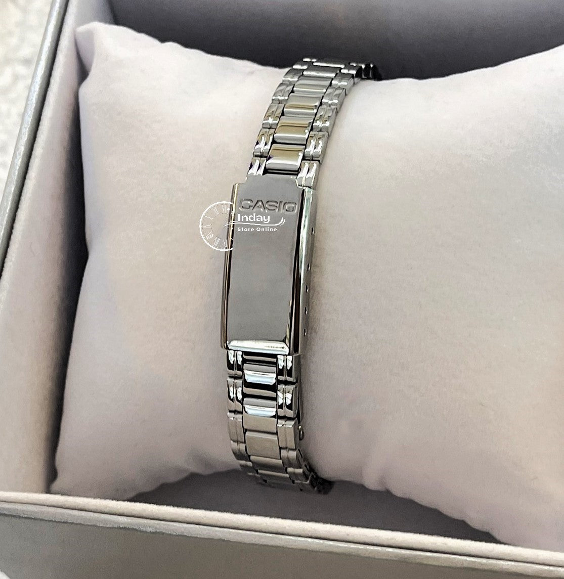 Casio Fashion Women's Watch LTP-1275D-7A Silver Stainless Steel Band Mineral Glass Triple-fold Clasp