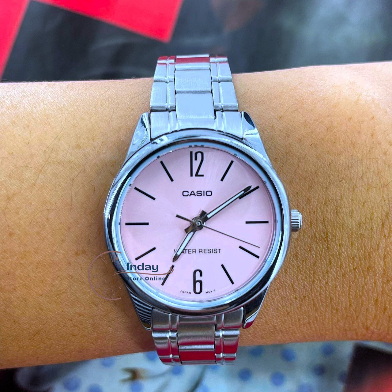 Casio Standard Women's Watch LTP-V005D-4B Silver Plated Stainless Steel Strap
