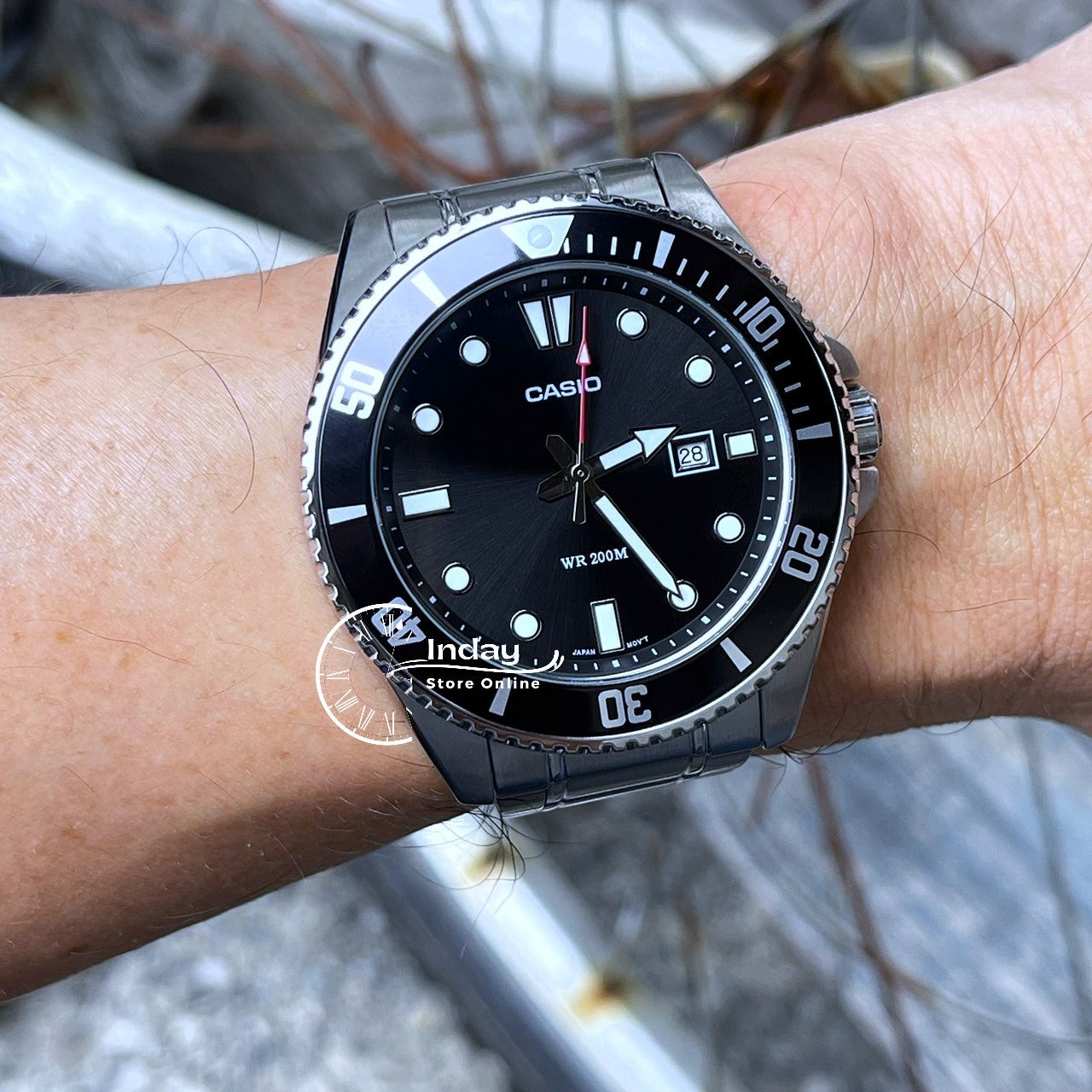 Casio Men's Watch MDV-107D-1A1 Stainless Steel Band Mineral Glass