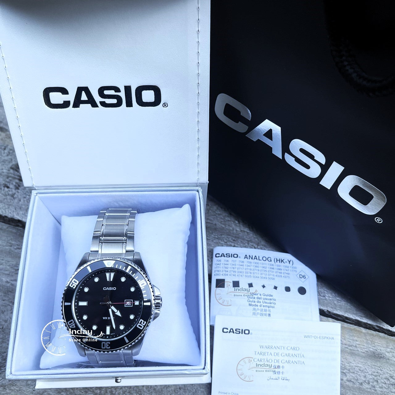 Casio Men's Watch MDV-107D-1A1 Stainless Steel Band Mineral Glass