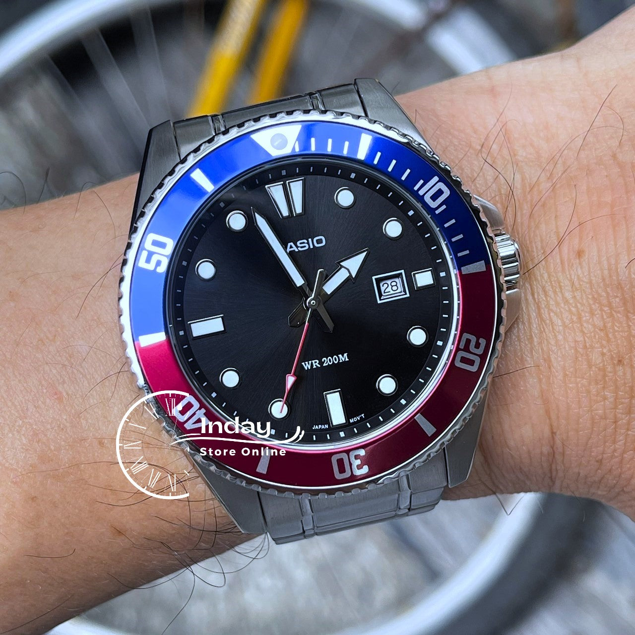 Casio Men's Watch MDV-107D-1A3 Stainless Steel Band Mineral Glass