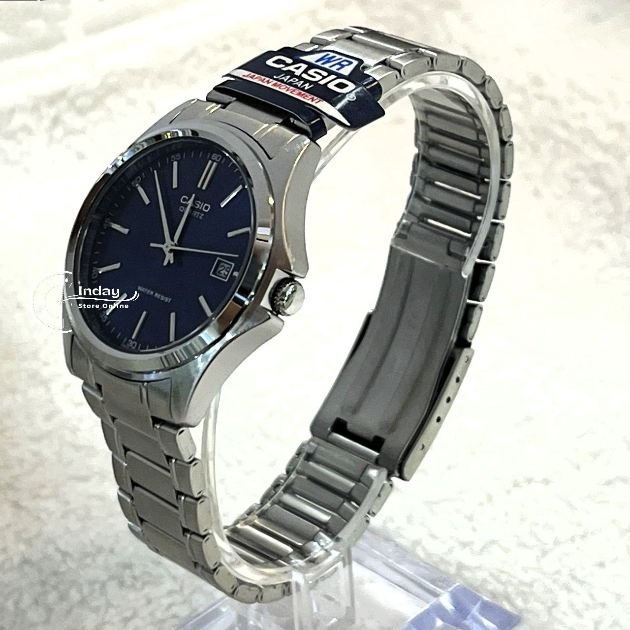 Casio Fashion Men's Watch MTP-1183A-2A Silver Plated Stainless Steel Band Triple-fold Clasp Mineral Glass