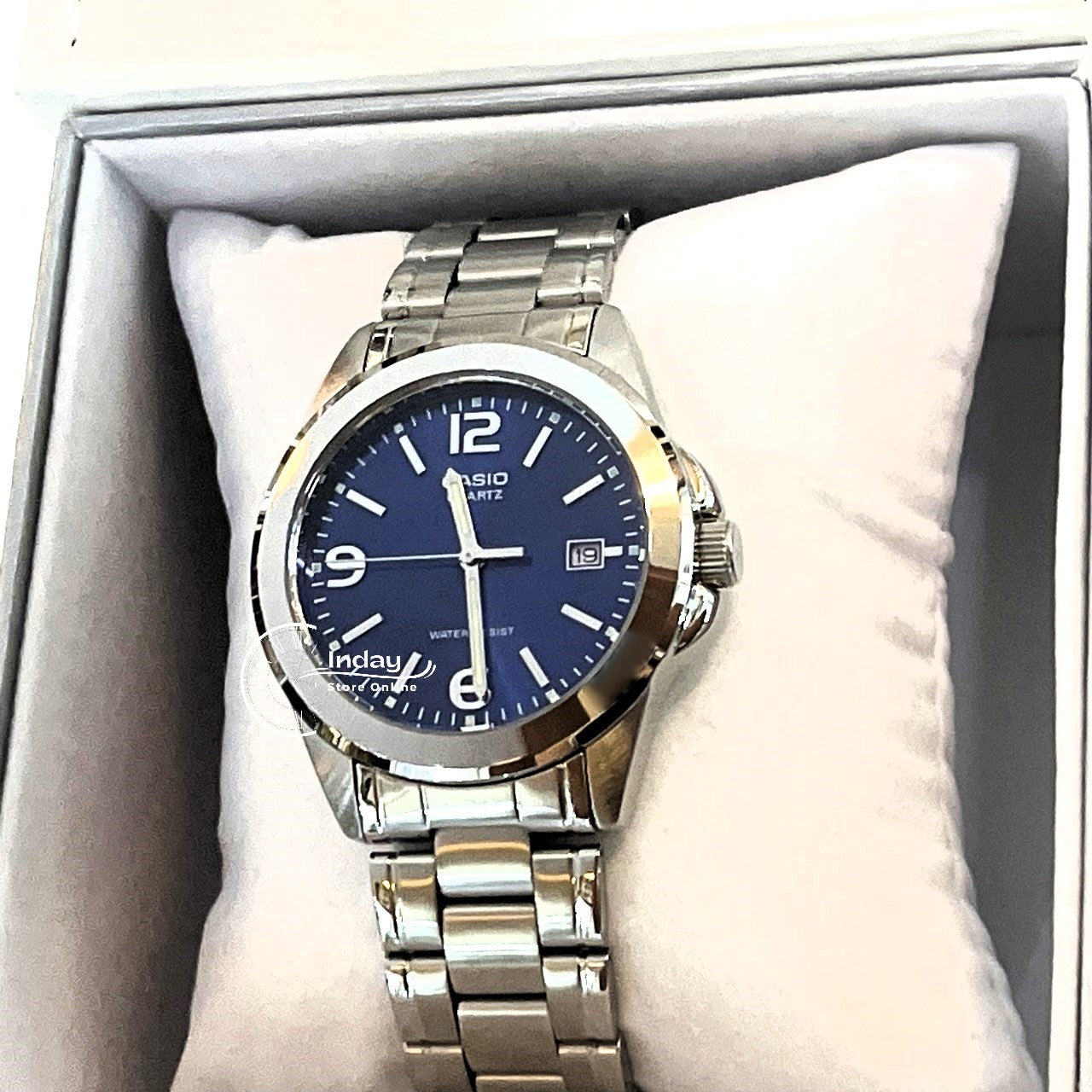 Casio Fashion Men's Watch MTP-1215A-2A Stainless Steel Strap Mineral Glass