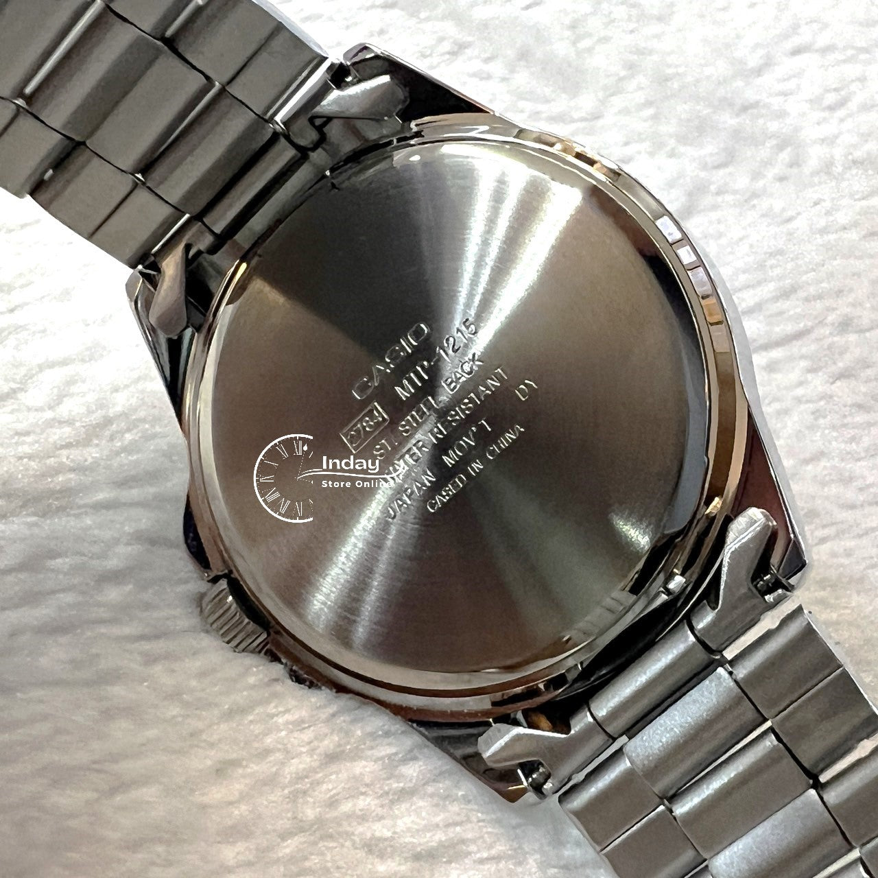 Casio Fashion Men's Watch MTP-1215A-7A Silver Plated Stainless Steel Strap Mineral Glass