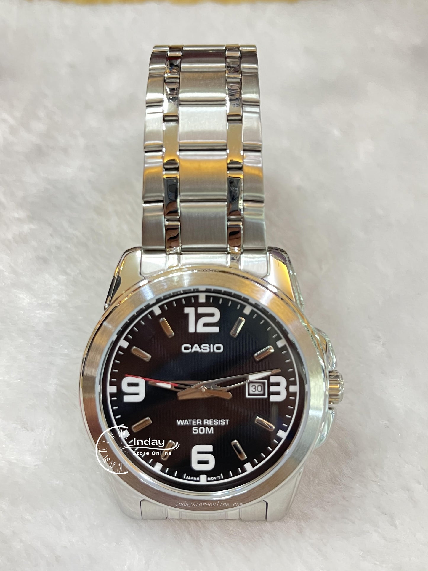 Casio Fashion Men's Watch MTP-1314D-1A Stainless Steel Band Mineral Glass