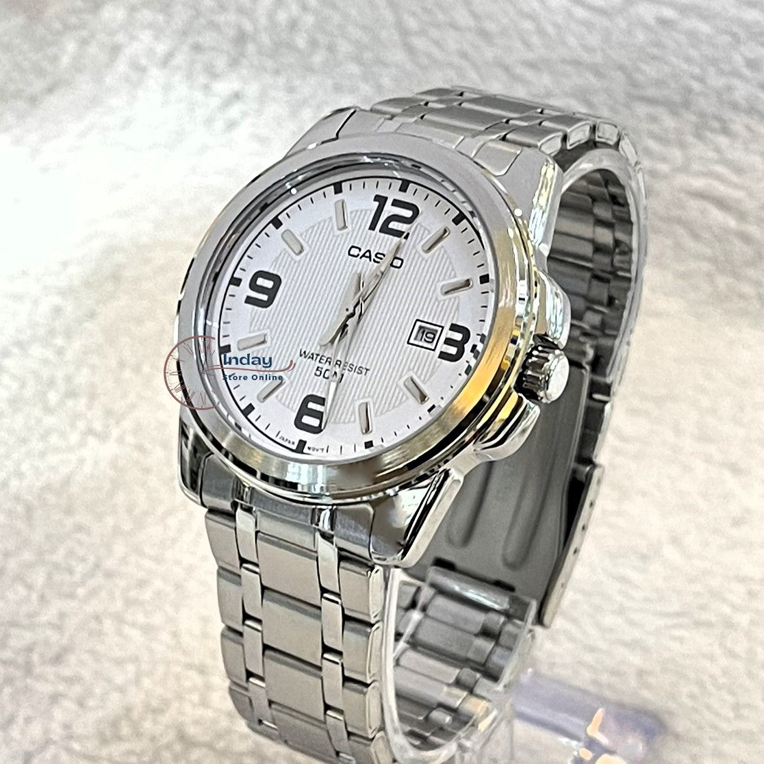 Casio Fashion Men's Watch MTP-1314D-7A Stainless Steel Strap Mineral Glass
