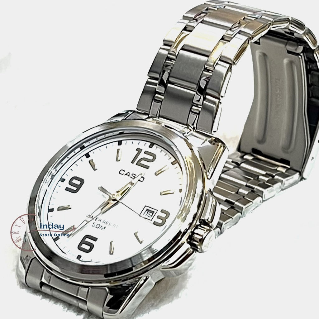 Casio Fashion Men's Watch MTP-1314D-7A Stainless Steel Strap Mineral Glass