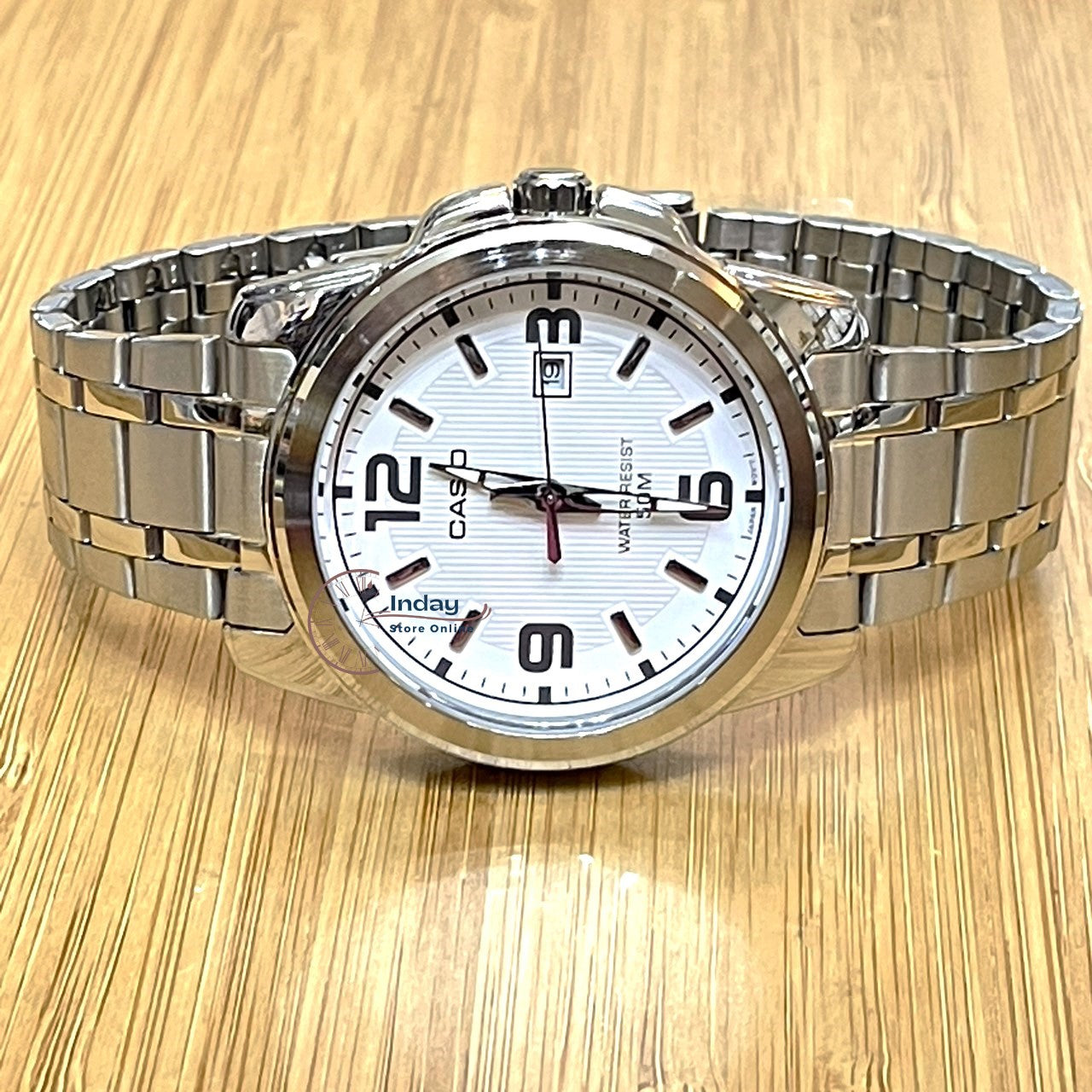 Casio Fashion Men's Watch MTP-1314D-7A Stainless Steel Strap Mineral Glass