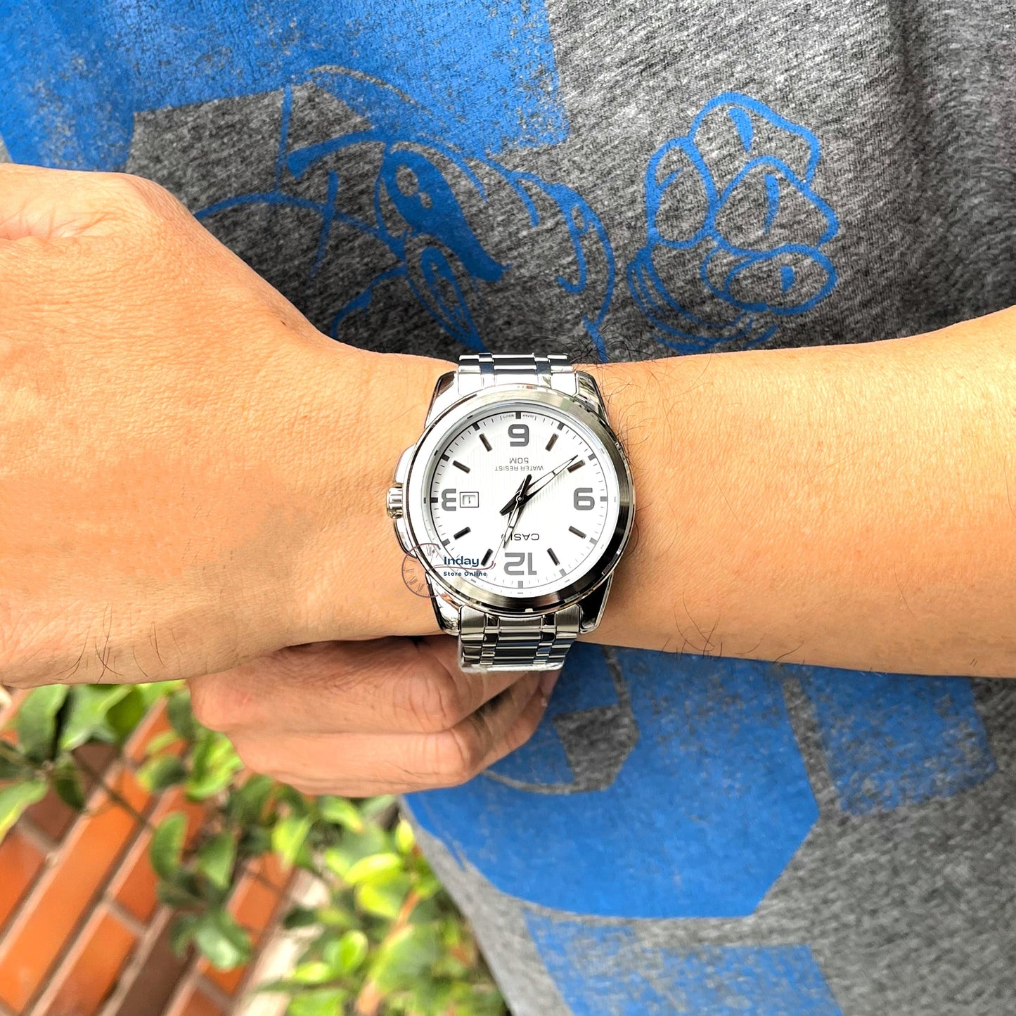 Casio Fashion Men's Watch MTP-1314D-7A Stainless Steel Strap Mineral Glass