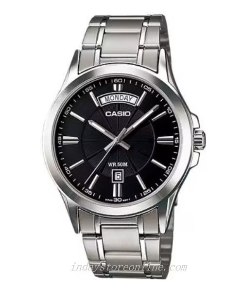 Casio Fashion Men's Watch MTP-1381D-1A Stainless Steel Band Mineral Glass