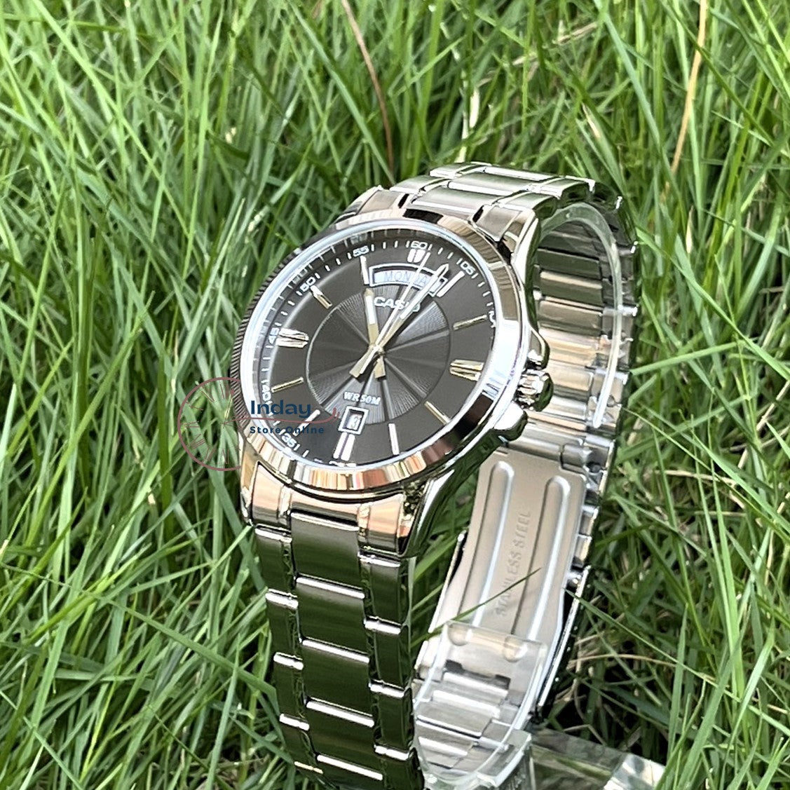 Casio Fashion Men's Watch MTP-1381D-1A Stainless Steel Band Mineral Glass