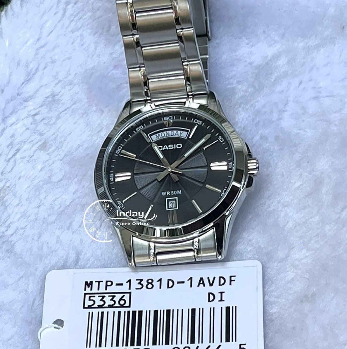 Casio Fashion Men's Watch MTP-1381D-1A Stainless Steel Band Mineral Glass