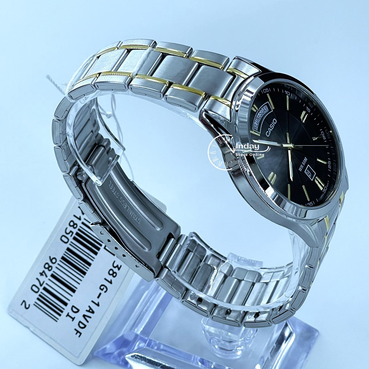 Casio Men's Watch MTP-1381G-1A Stainless Steel Band Mineral Glass