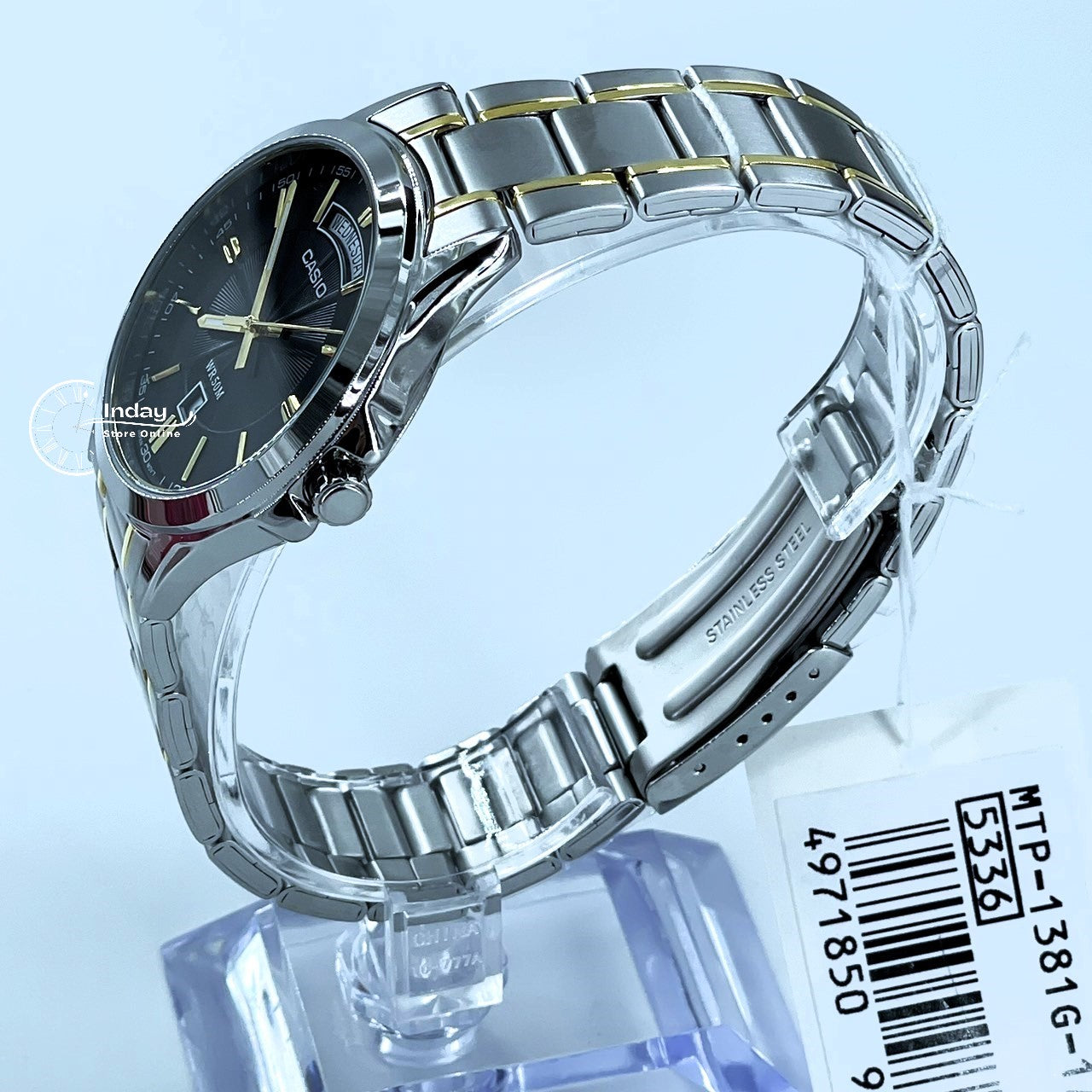 Casio Men's Watch MTP-1381G-1A Stainless Steel Band Mineral Glass
