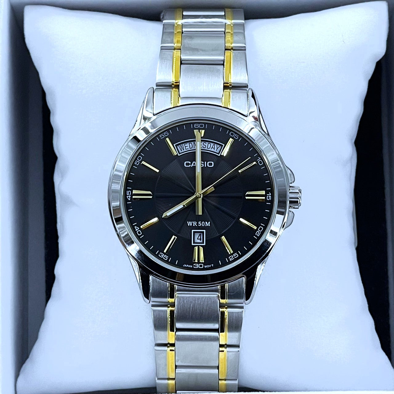 Casio Men's Watch MTP-1381G-1A Stainless Steel Band Mineral Glass