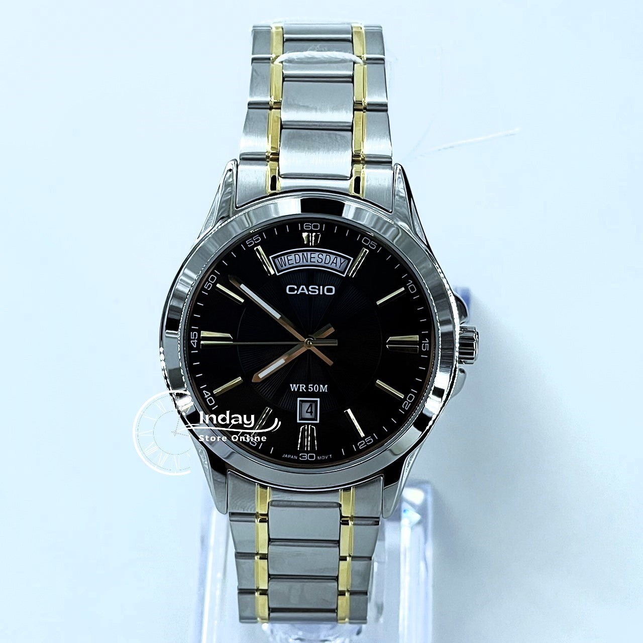 Casio Men's Watch MTP-1381G-1A Stainless Steel Band Mineral Glass