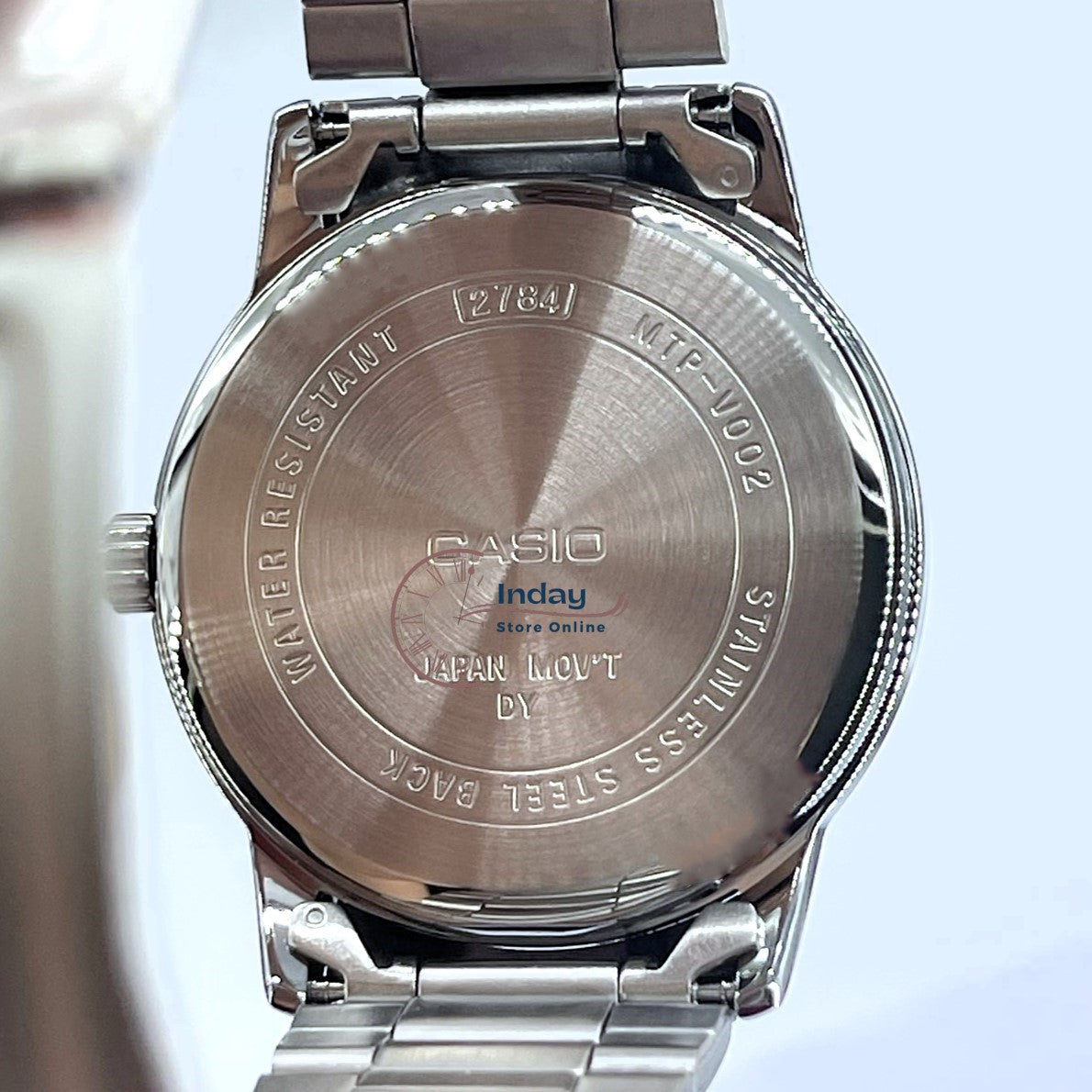 Casio Standard Men's Watch MTP-V002D-7B3 Analog Stainless Steel Band Triple-fold Clasp Mineral Glass