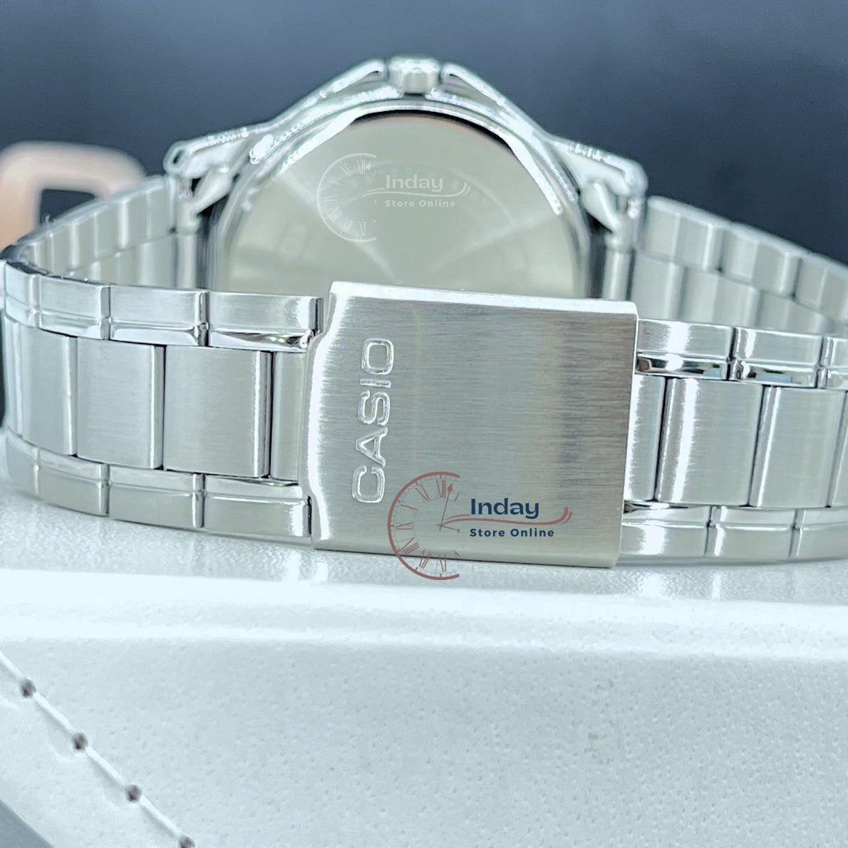 Casio Standard Men's Watch MTP-V004D-7B Silver Plated Stainless Steel Strap Mineral Glass