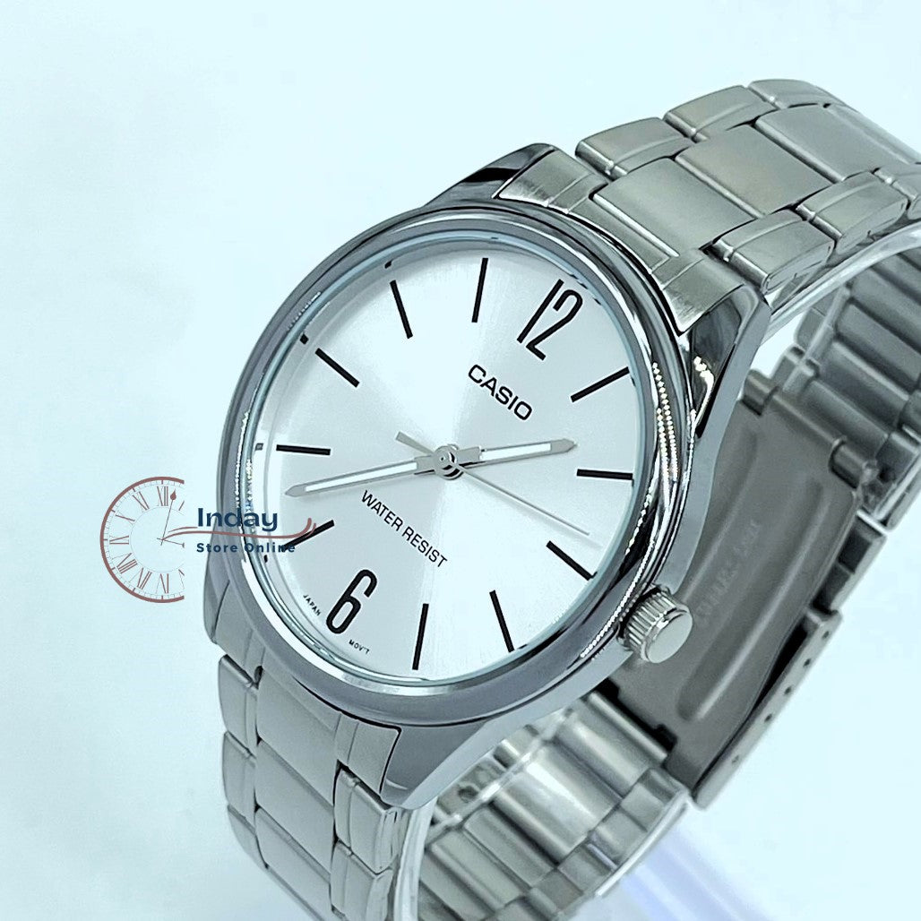 Casio Standard Men's Watch MTP-V005D-7B Silver Plated Stainless Steel Mineral Glass