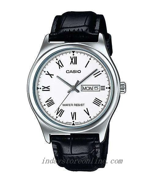 Casio Standard Men's Watch MTP-V006L-7B Mineral Glass Leather Band