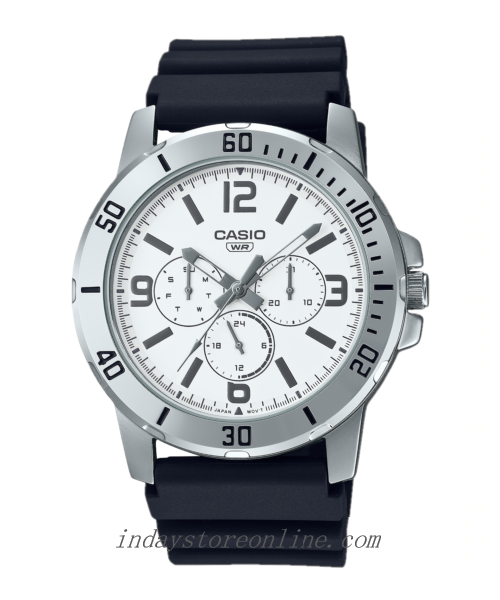 Casio Men's Watch MTP-VD300-7B Resin Band Mineral Glass Sporty Design