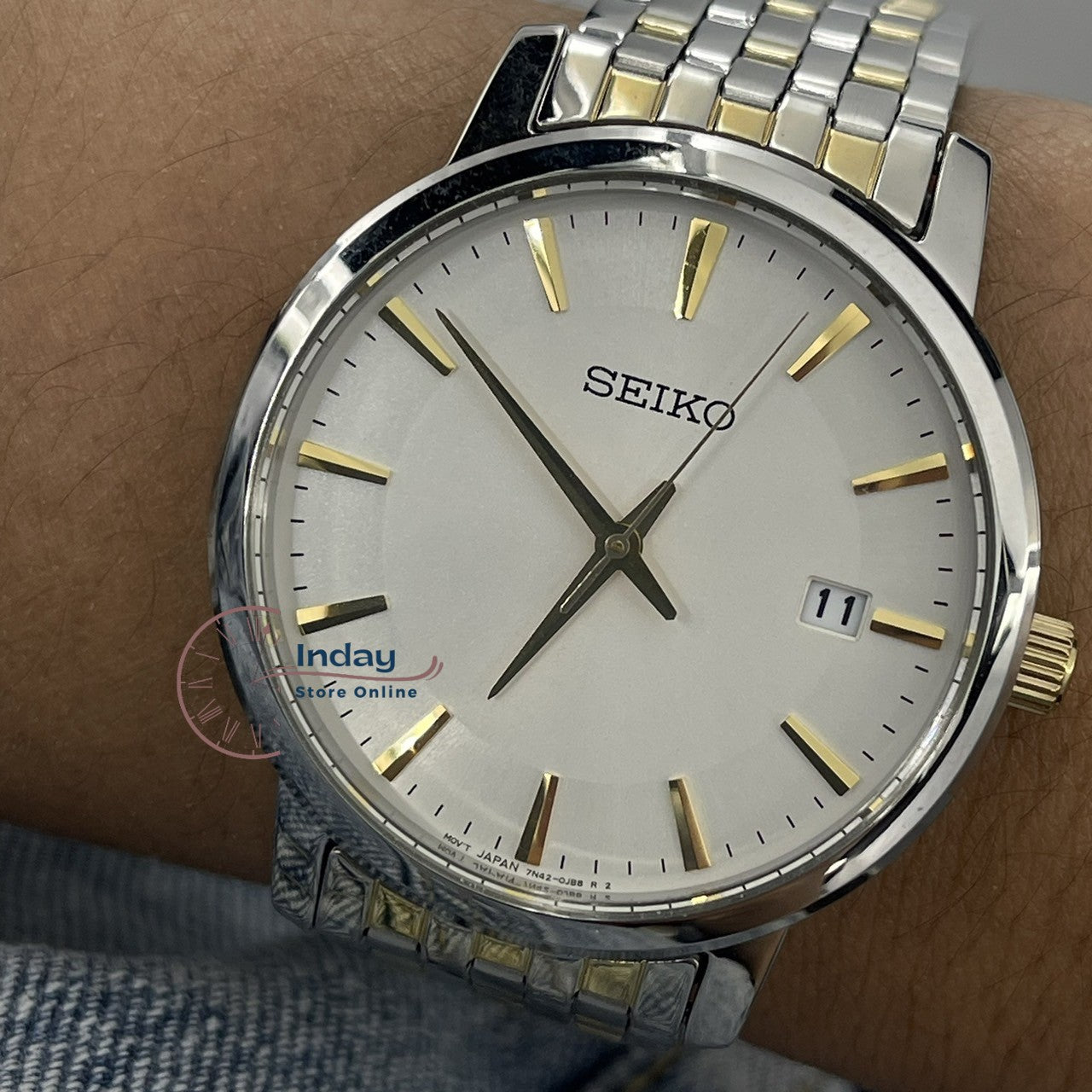 Seiko Men's Watch SGEF91P1 Stainless Steel Band Battery Operated
